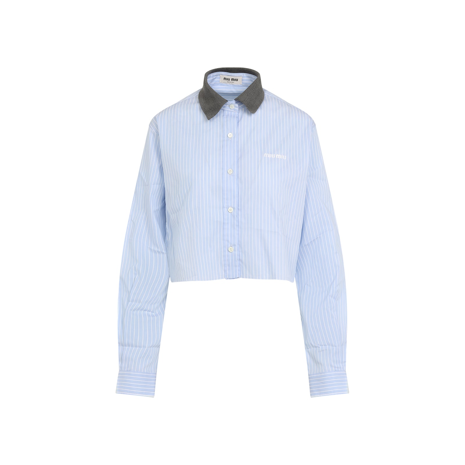Miu Miu Shirt In Cielo Bianco