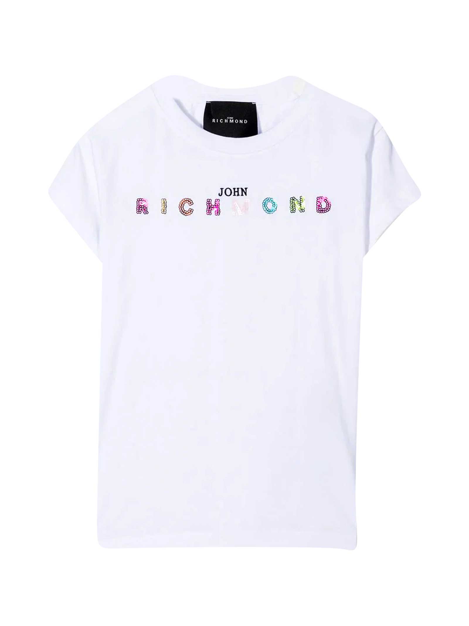 Richmond White Sequin T-shirt