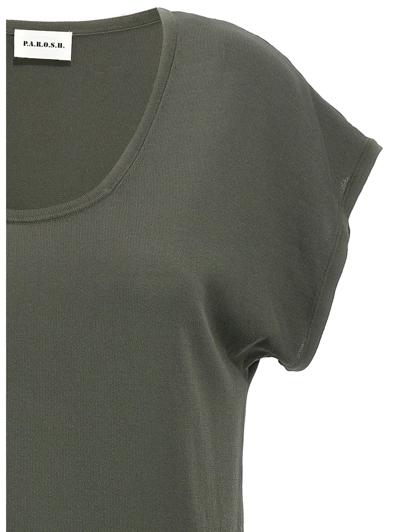 P.a.r.o.s.h Green Roux T-shirt In Green
