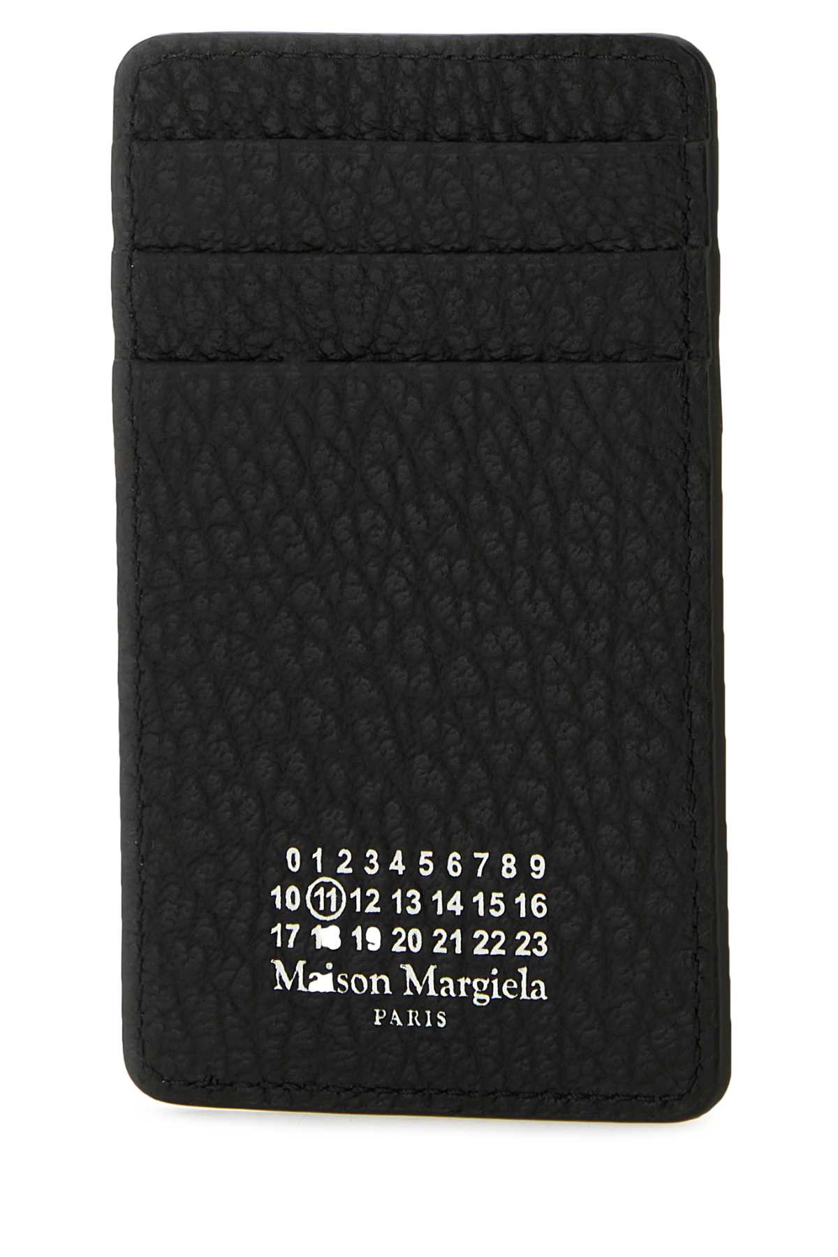 MAISON MARGIELA BLACK LEATHER CARD HOLDER