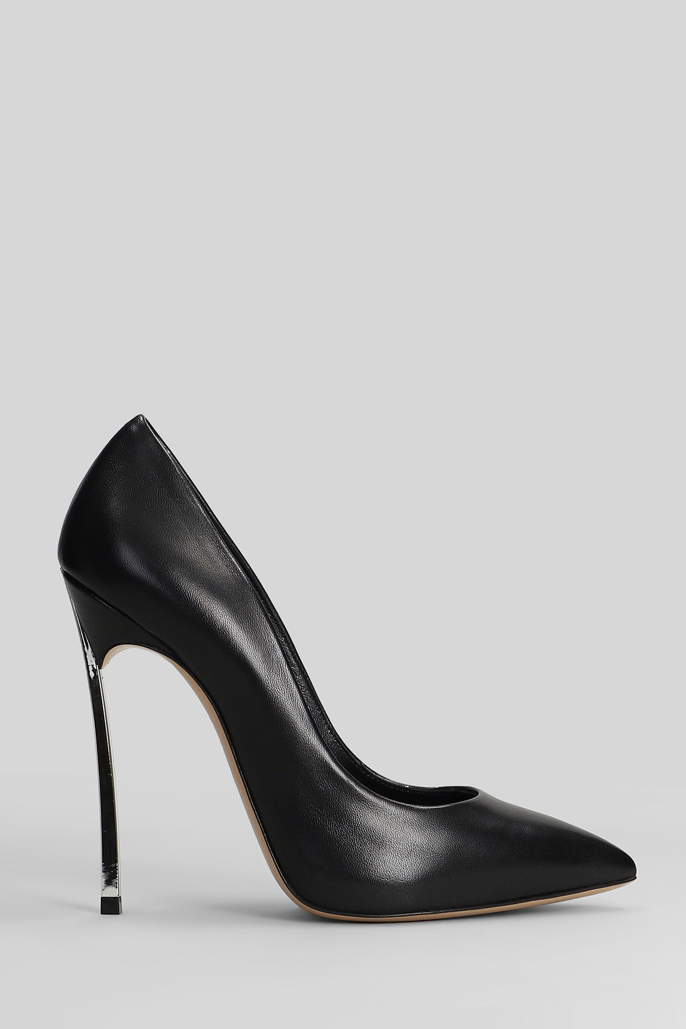 Casadei Blade Pumps In Black Leather In Black