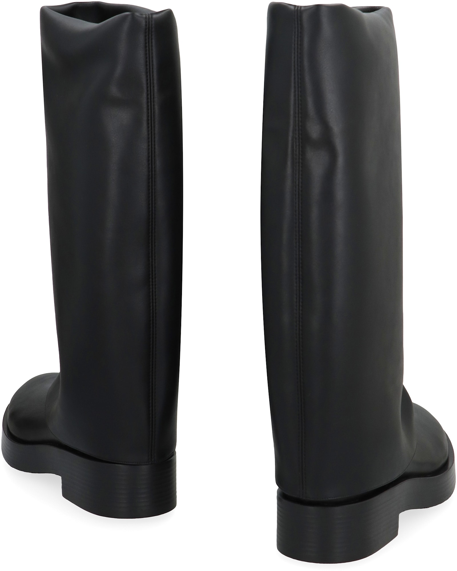 Shop Casadei Leather Boots In Black