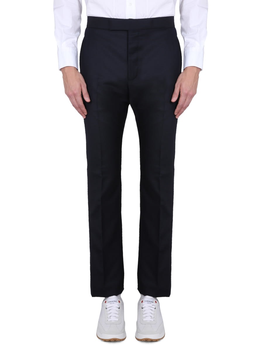 Shop Thom Browne Classic Pants In Blue