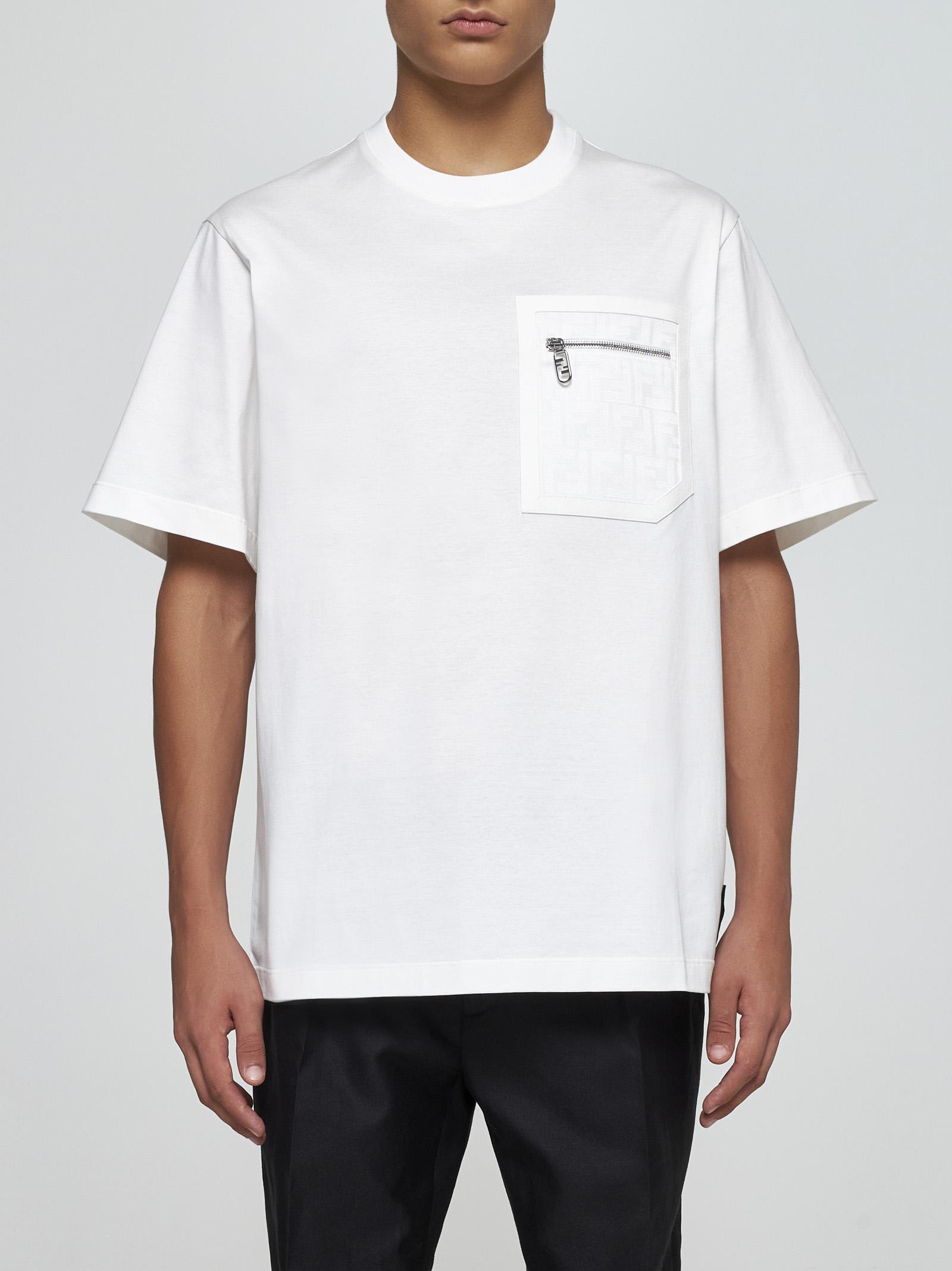 Shop Fendi Ff Chest Pocket Cotton T-shirt