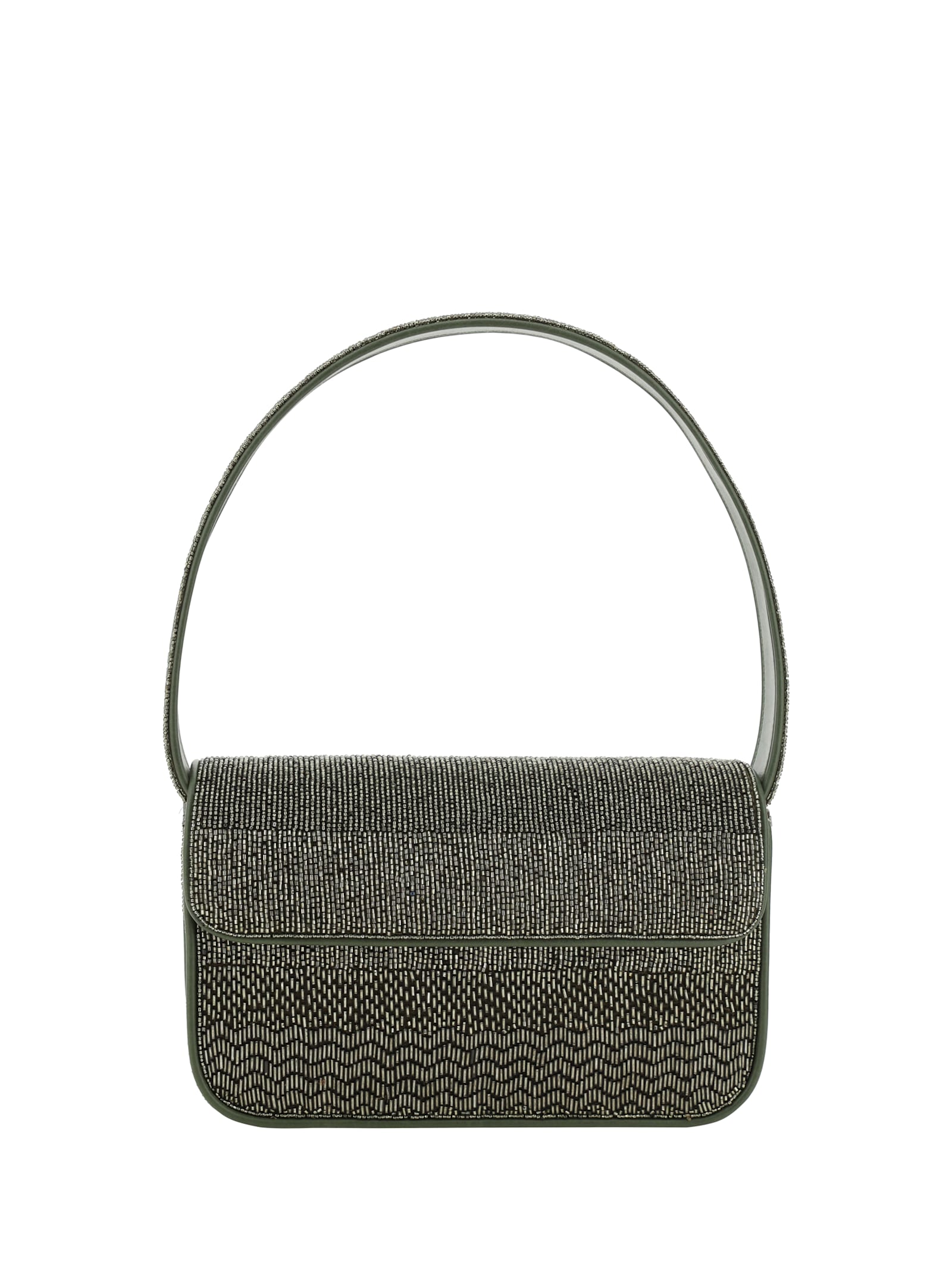 Shop Staud Mano Tommy Handbag In Avocado