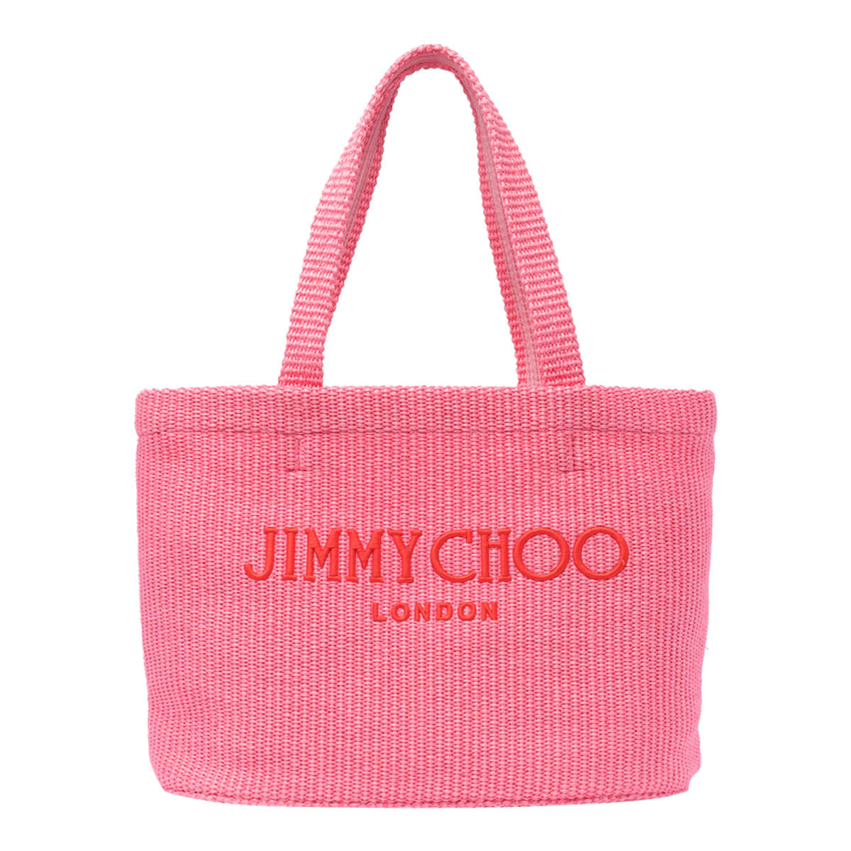 Shop Jimmy Choo E/w Beach Tote In Pink