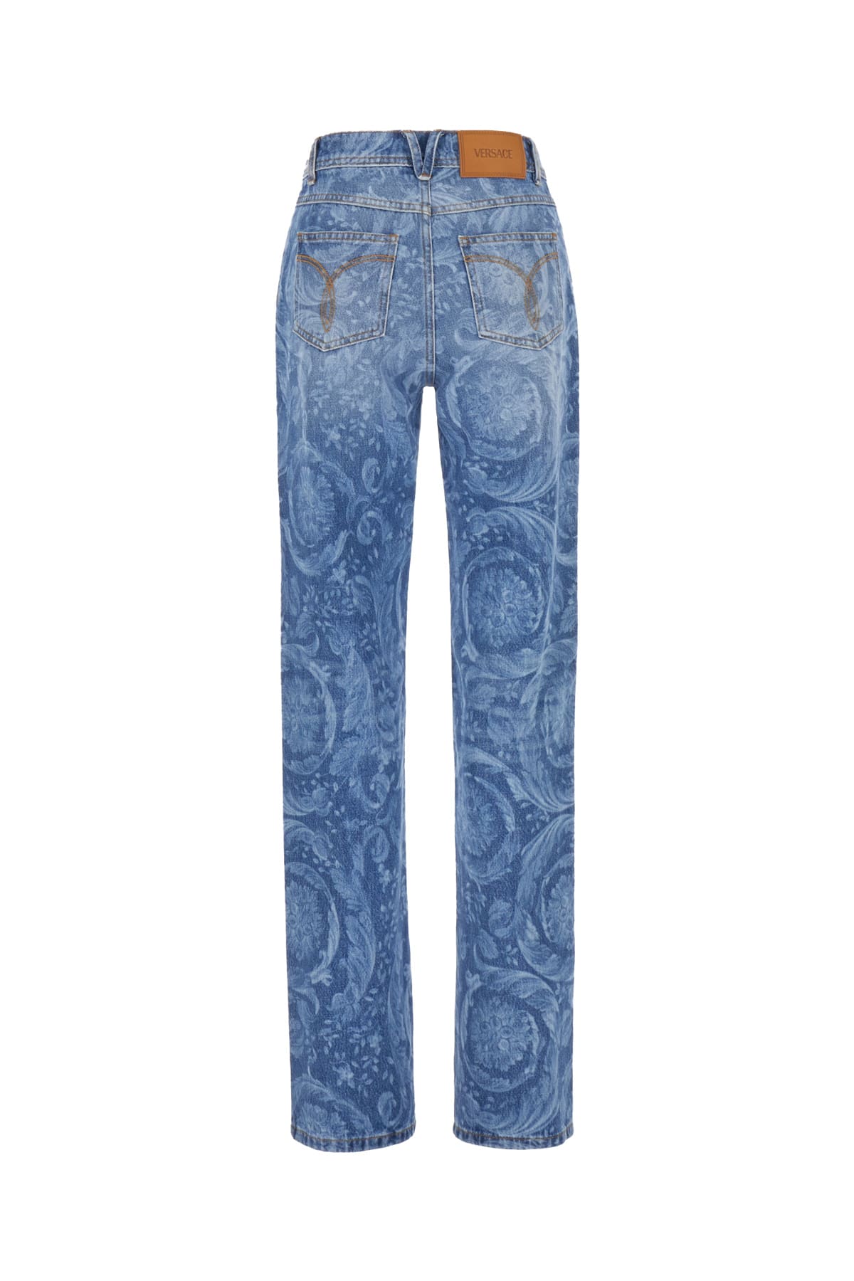 Shop Versace Denim Jeans In Medium Blue