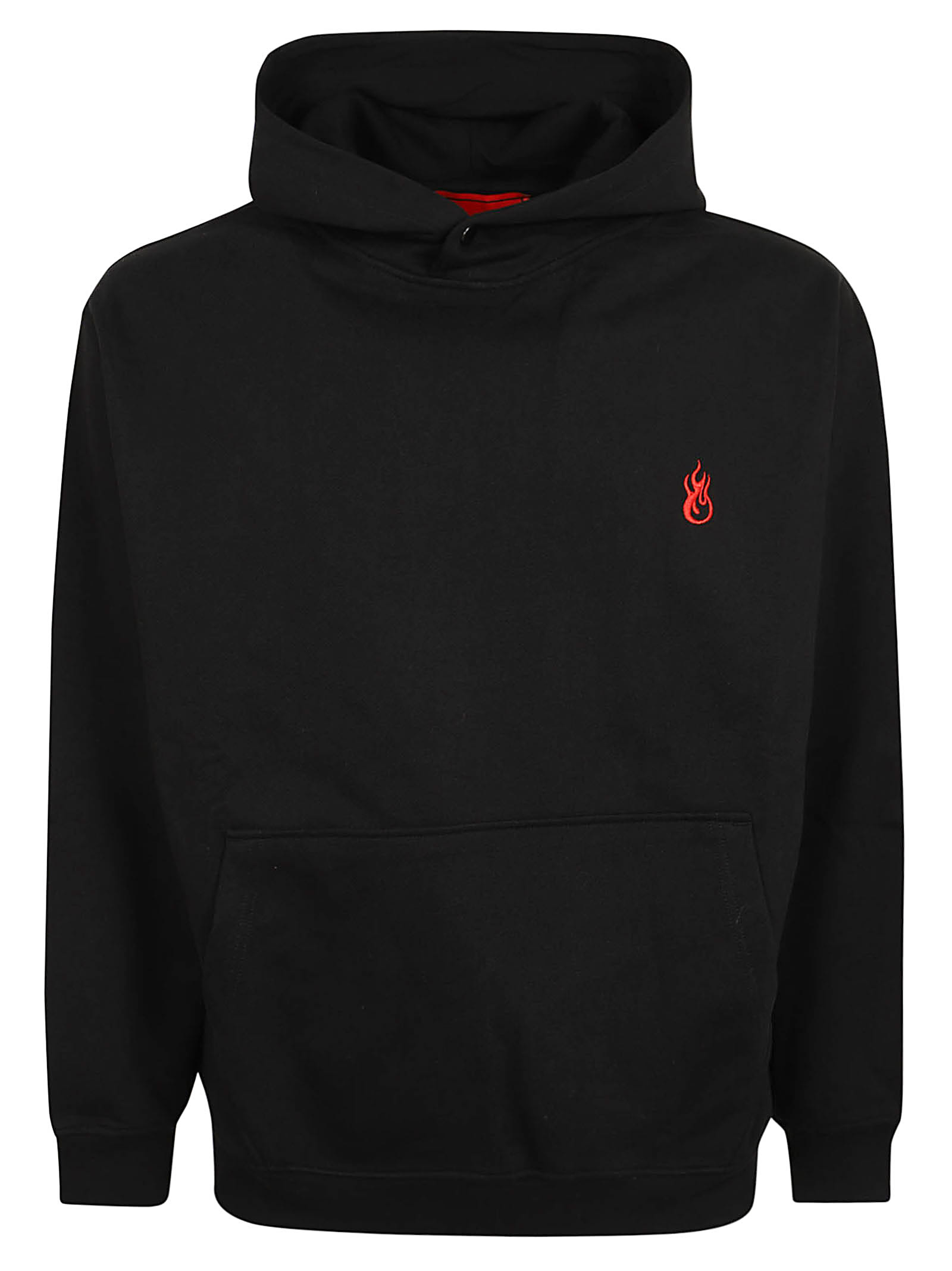 Black Hoodie With Embroidered