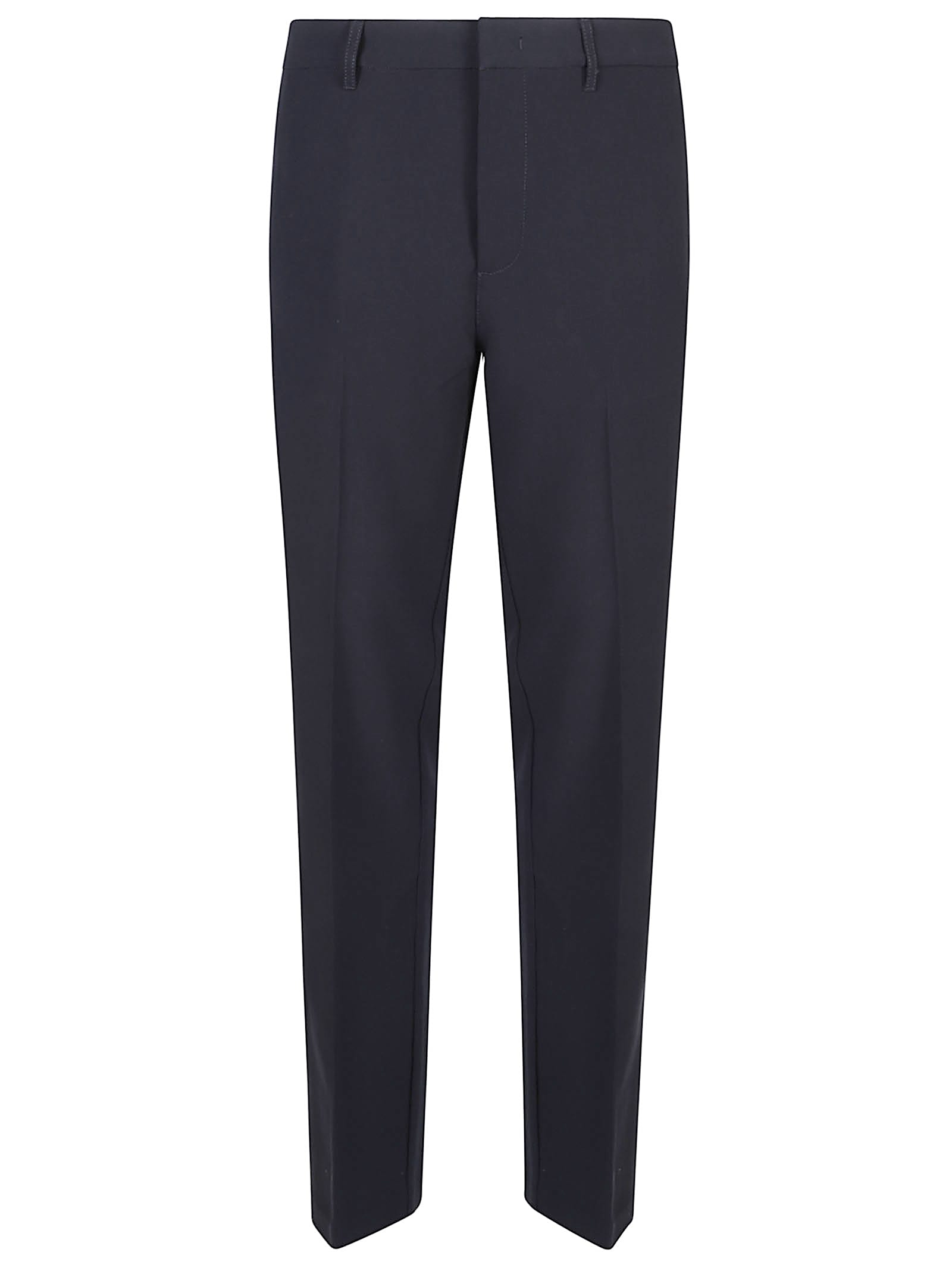 Emporio Armani Navy Blue Tailored Trousers In Blue