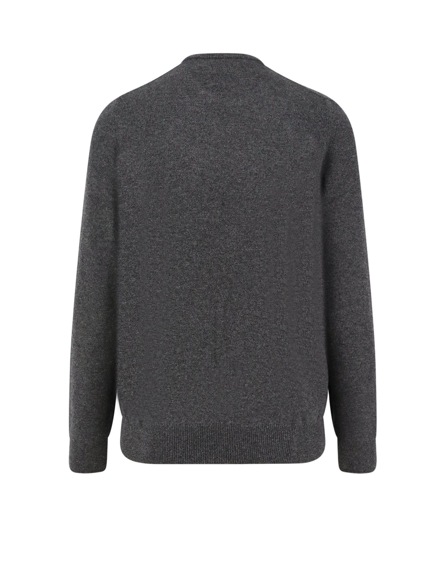 Polo Ralph Lauren Ribbed Cuff Long Sleeve Crew Neck Sweater In Gray