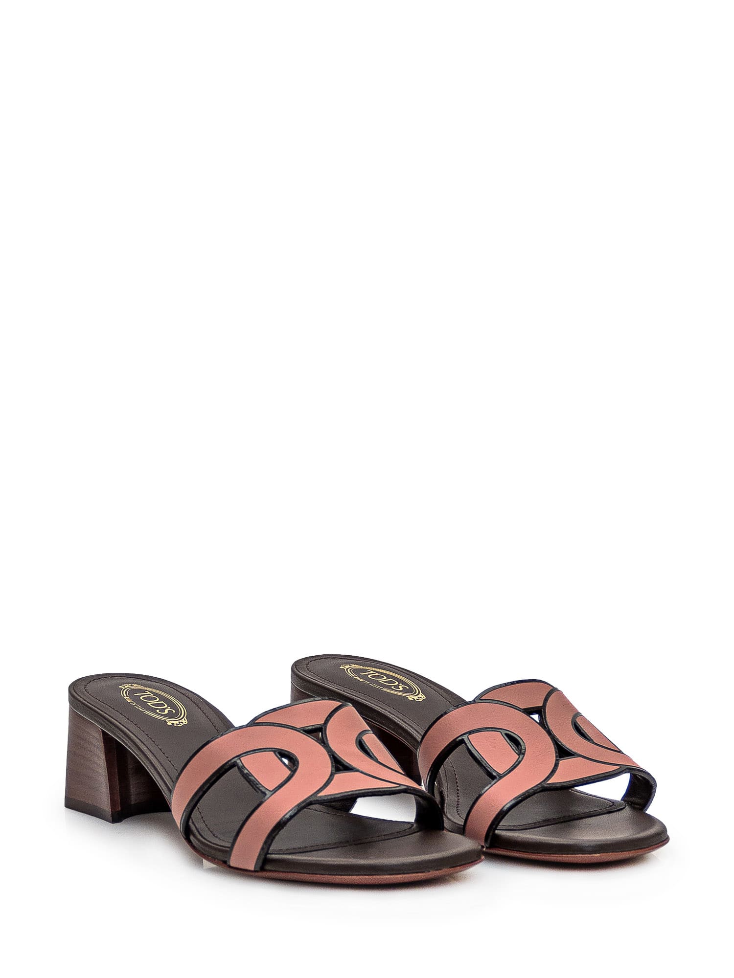 Shop Tod's Leather Sandal In Glicine