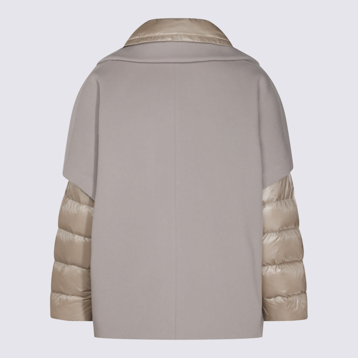 Herno Layered Padded Jacket In Beige
