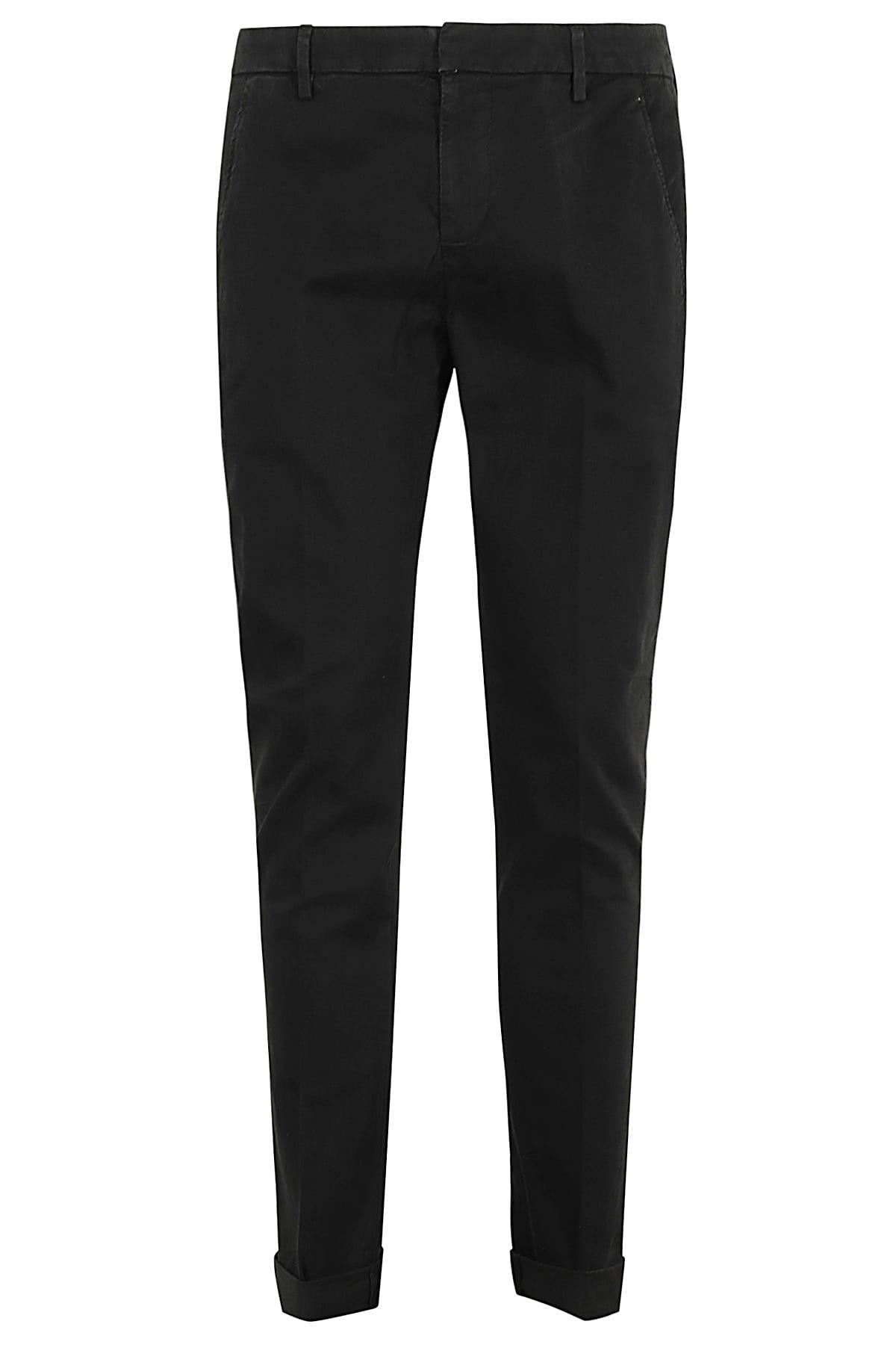 Shop Dondup Pantalone Gaubert Gabardina In Nero