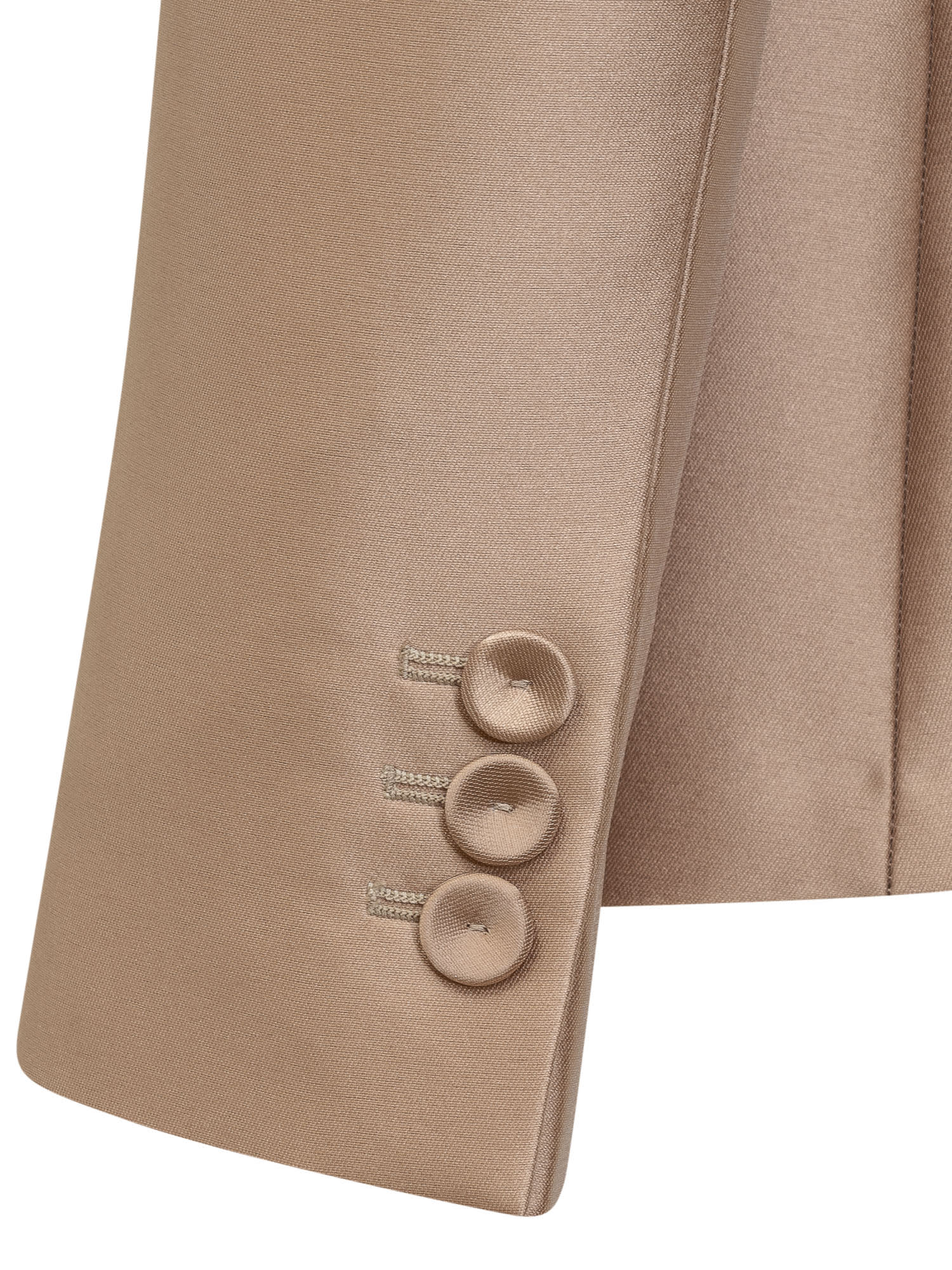 Shop Alberta Ferretti Mikado Blazer In Beige