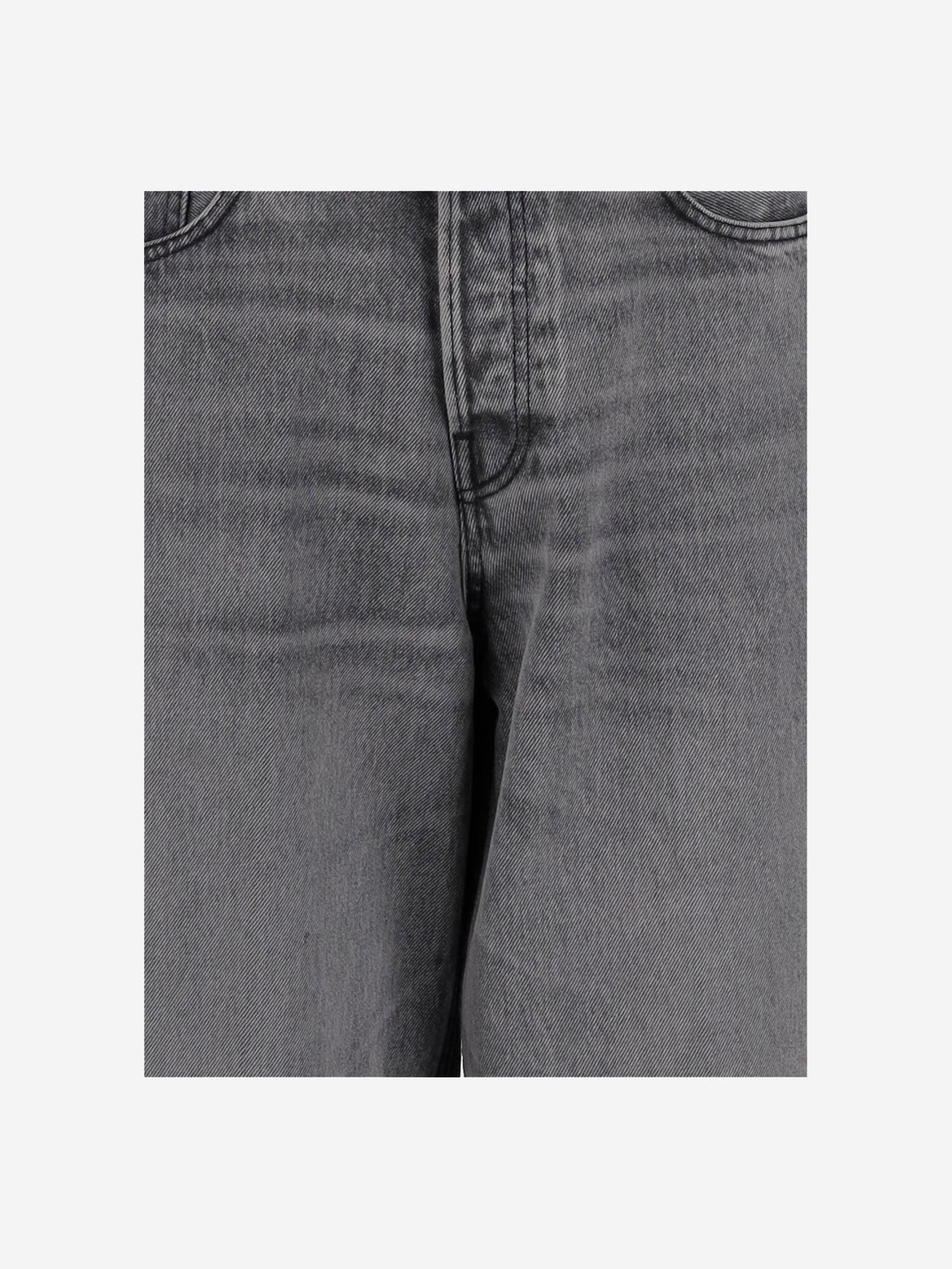 Haikure Wide-leg Mid-rise Jeans In Gray