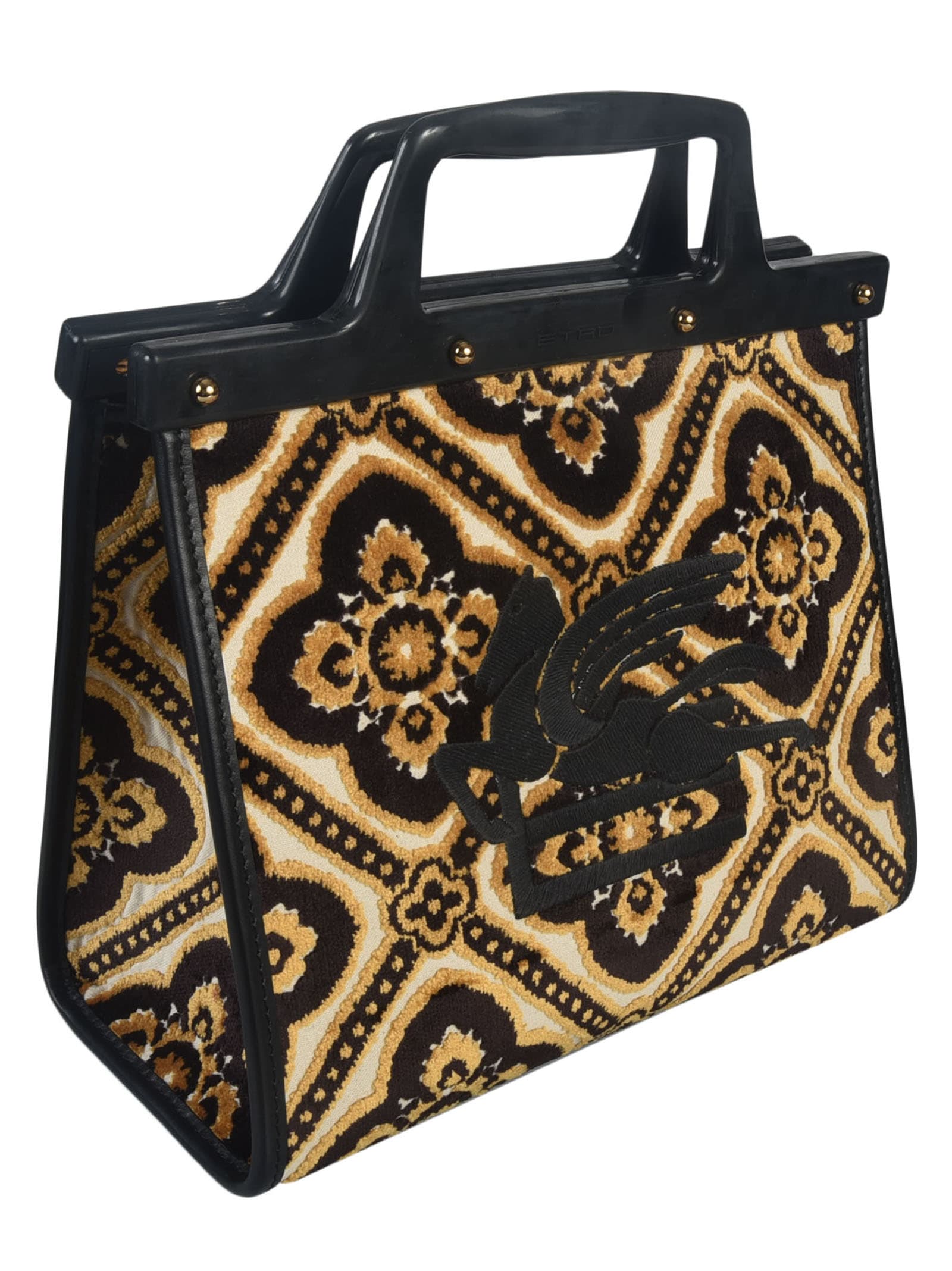 Shop Etro Media Love Trottier Tote In Black