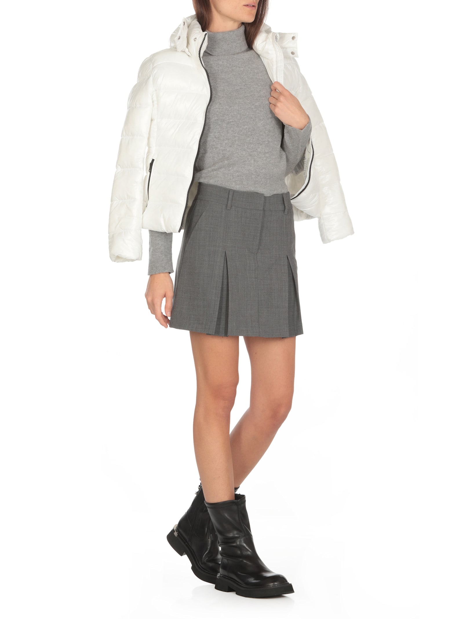 Shop Save The Duck Cosmary Padded Short Jacket In White