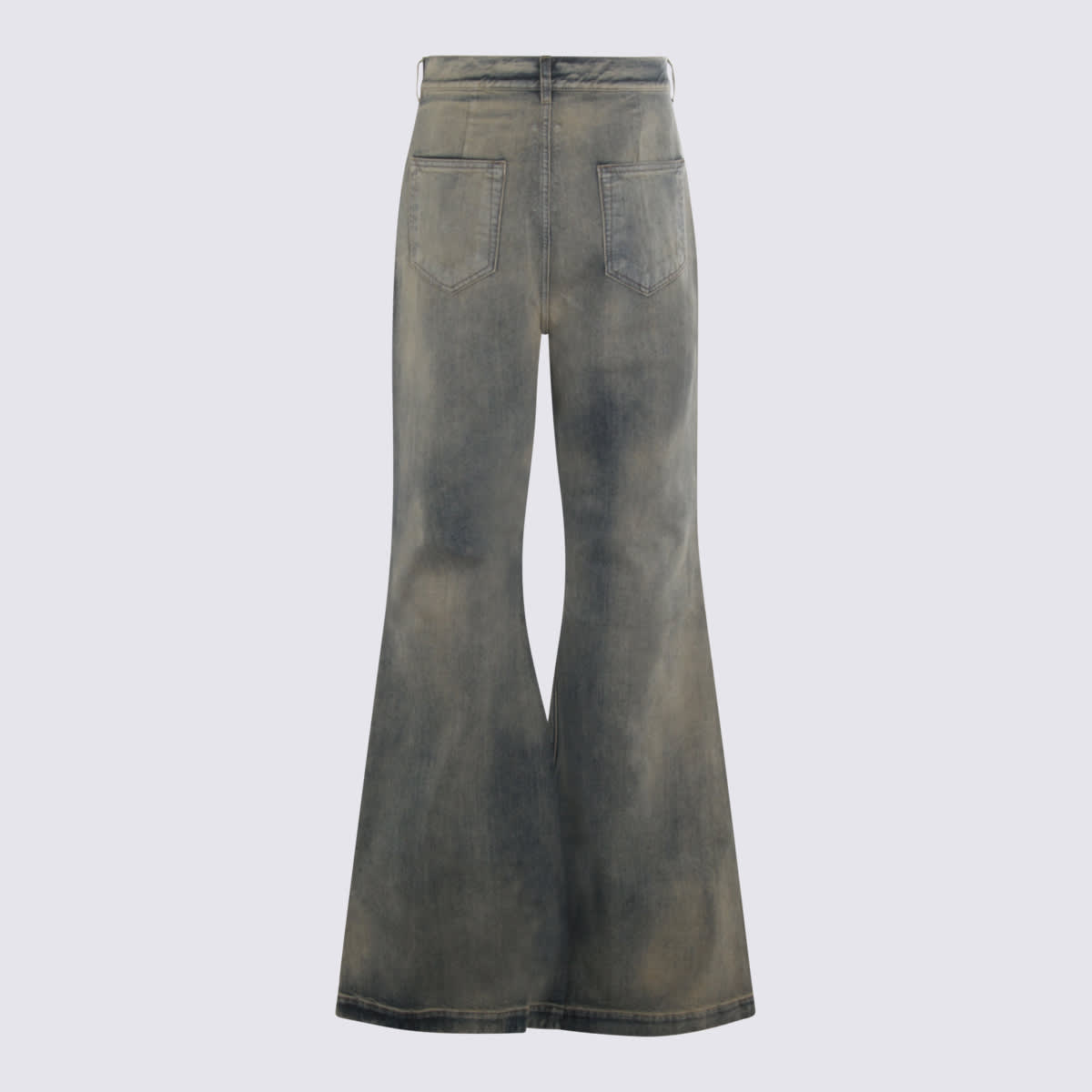 Drkshdw Bolan Light Blue Jeans With Wide-flared Leg And Faded Effect In Denim Man In Gray