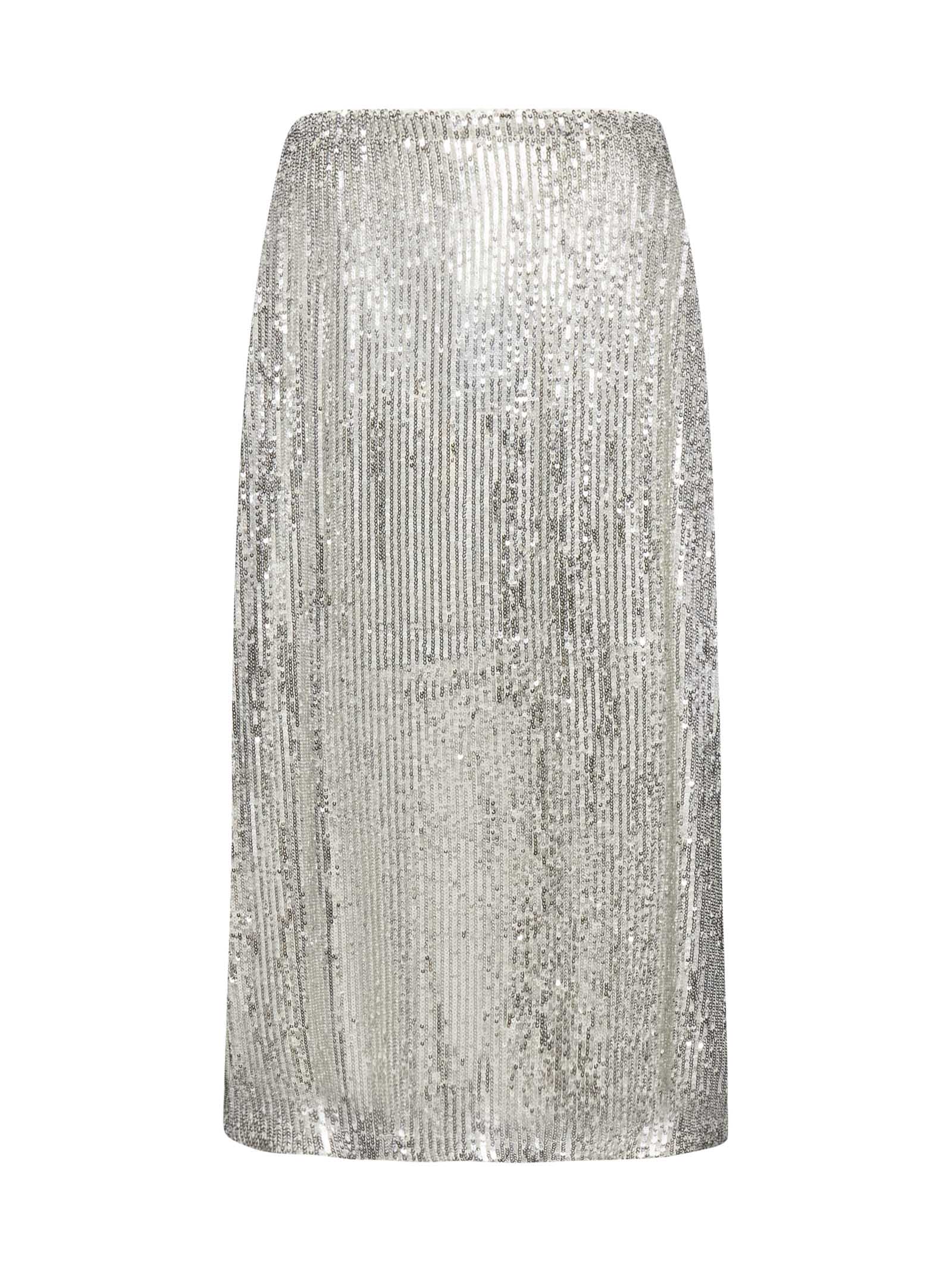 Shop Baum Und Pferdgarten Skirt In Silver Sequin