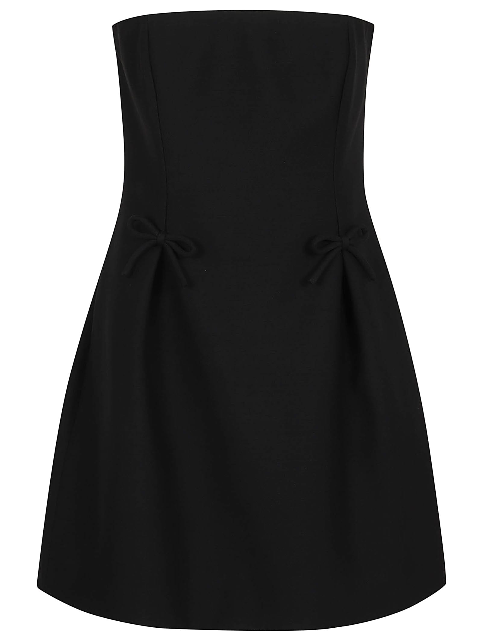 Shop Valentino Crepe Couture Solid Dress In No Nero