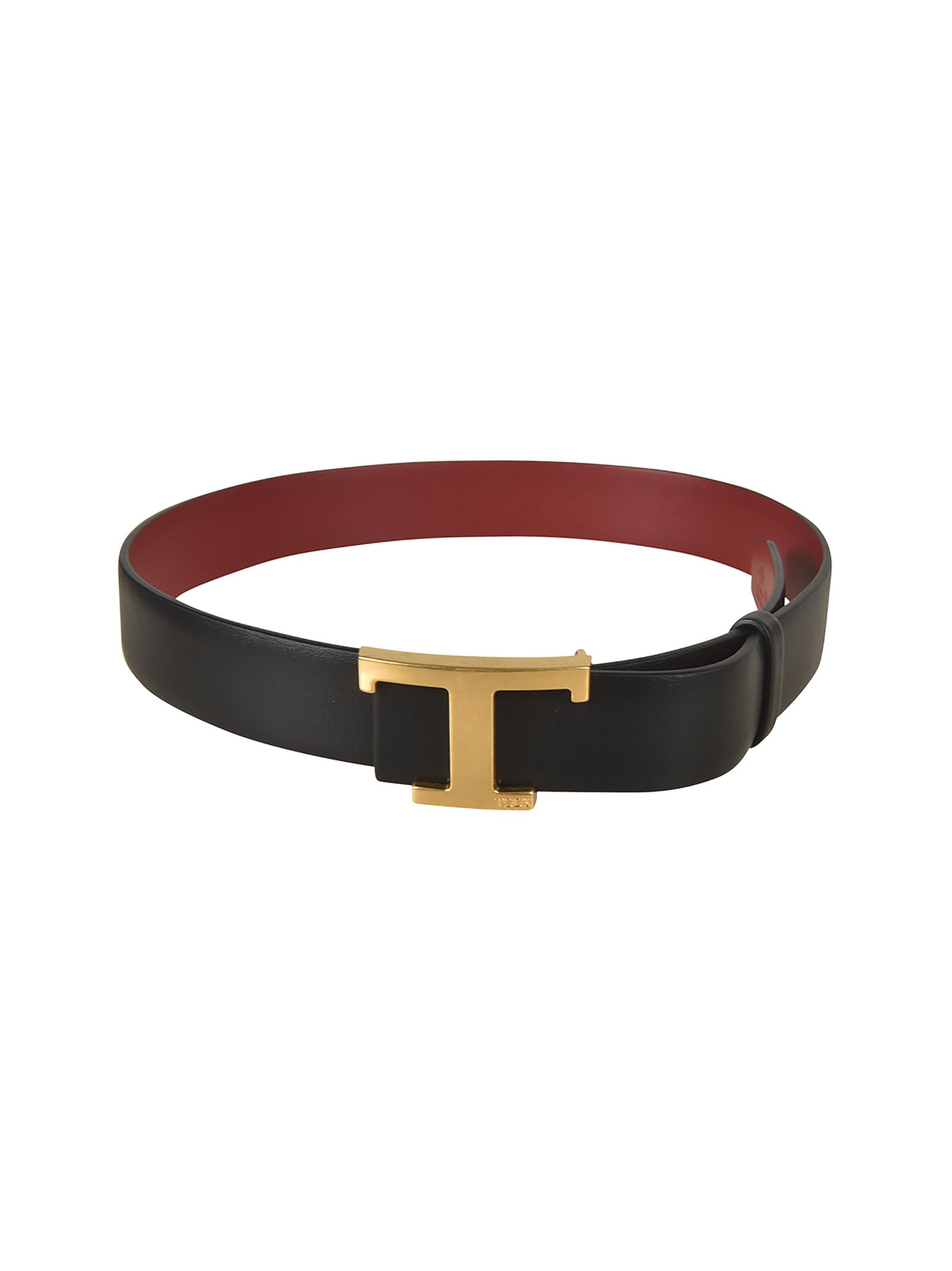 Shop Tod's T Logo Buckle Belt In 6077