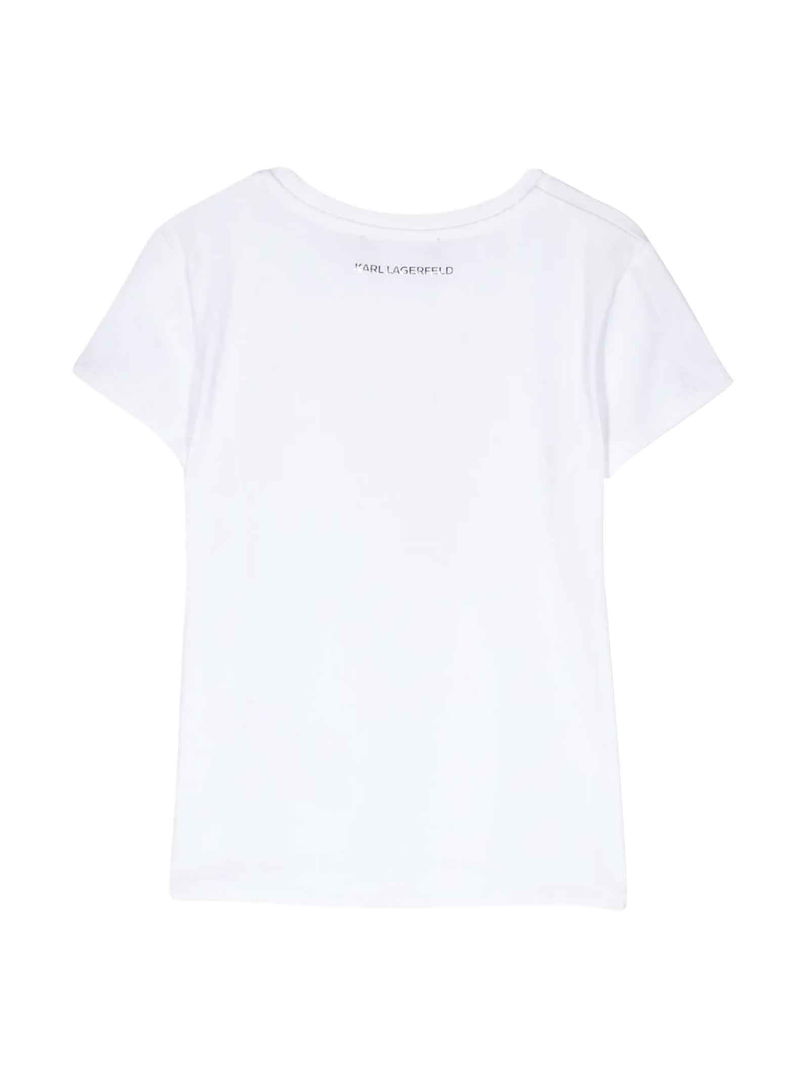 Karl Lagerfeld Teen Girls White New Ikonik Karl T-shirt