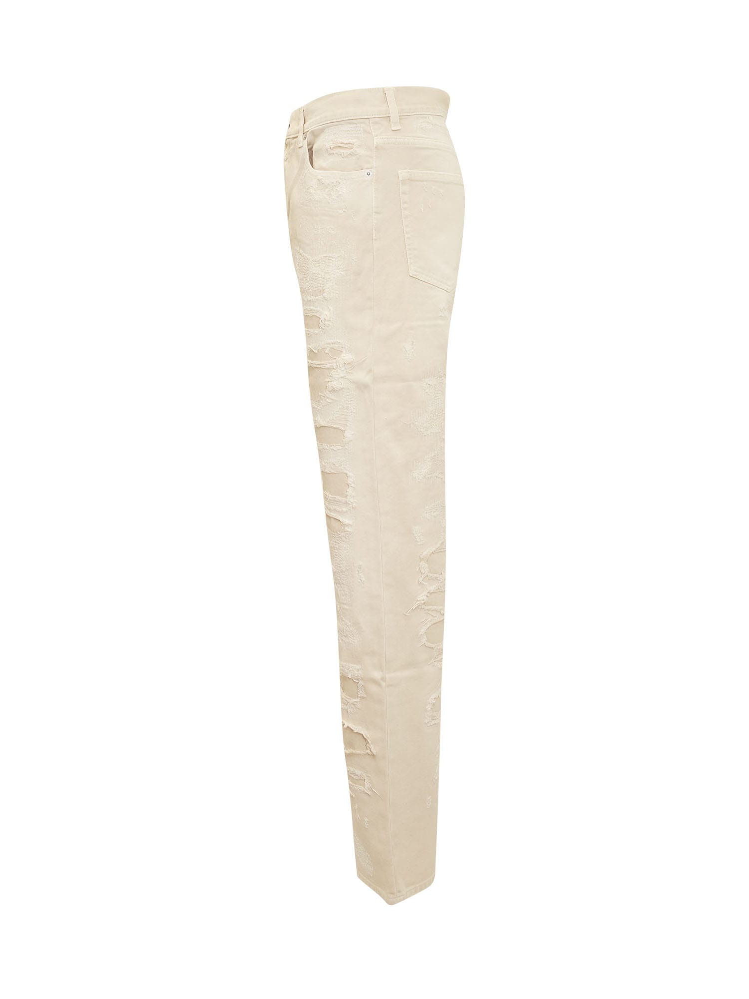 Shop Heron Preston 5 Pockets Trousers In Ivory