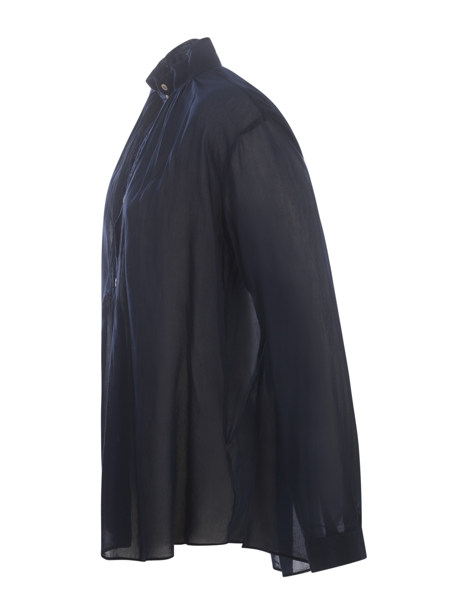 Shop Forte Forte Shirt  In Voile In Blu