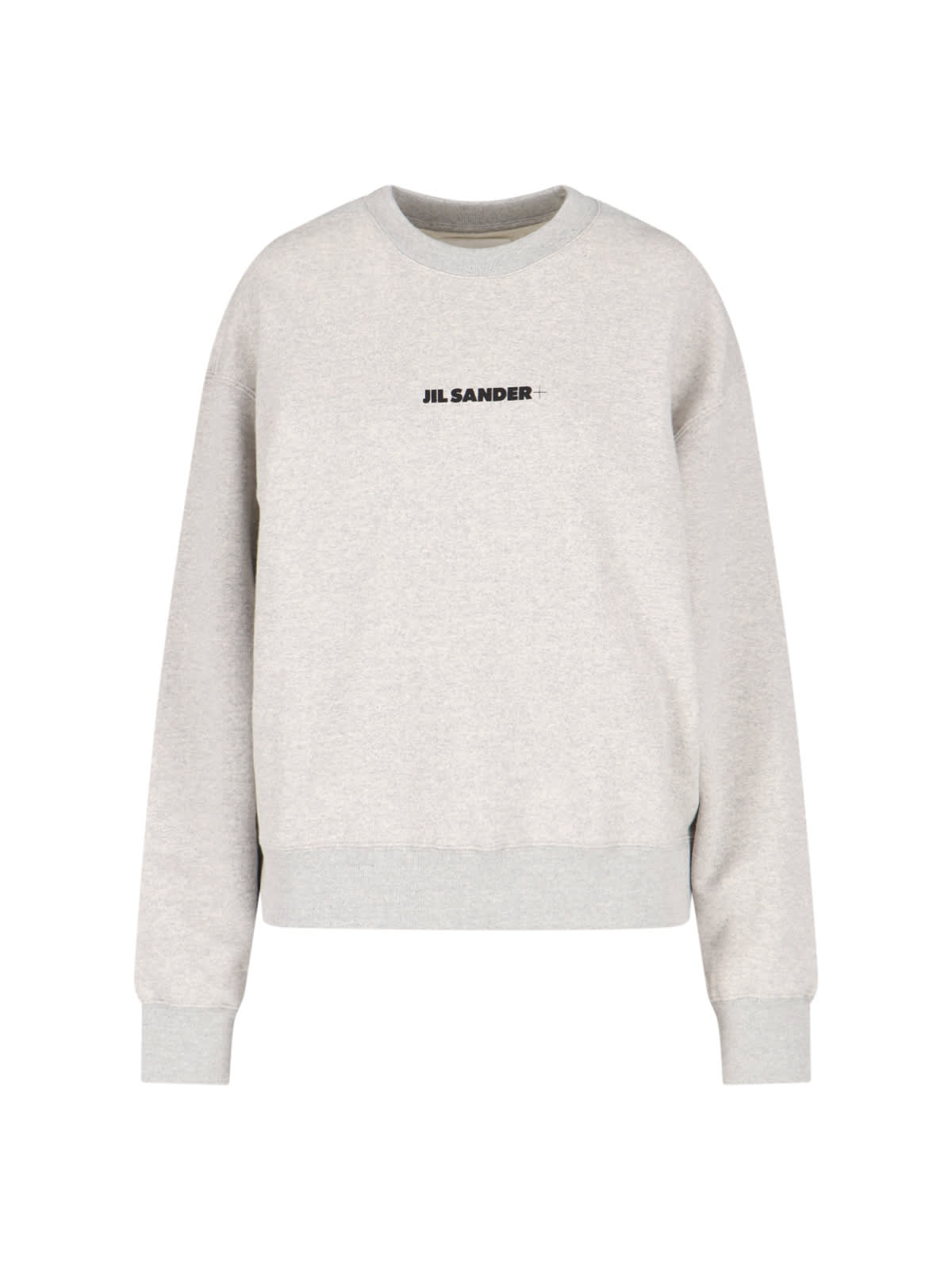 Shop Jil Sander Oversize Logo Sweatshirt In Gray