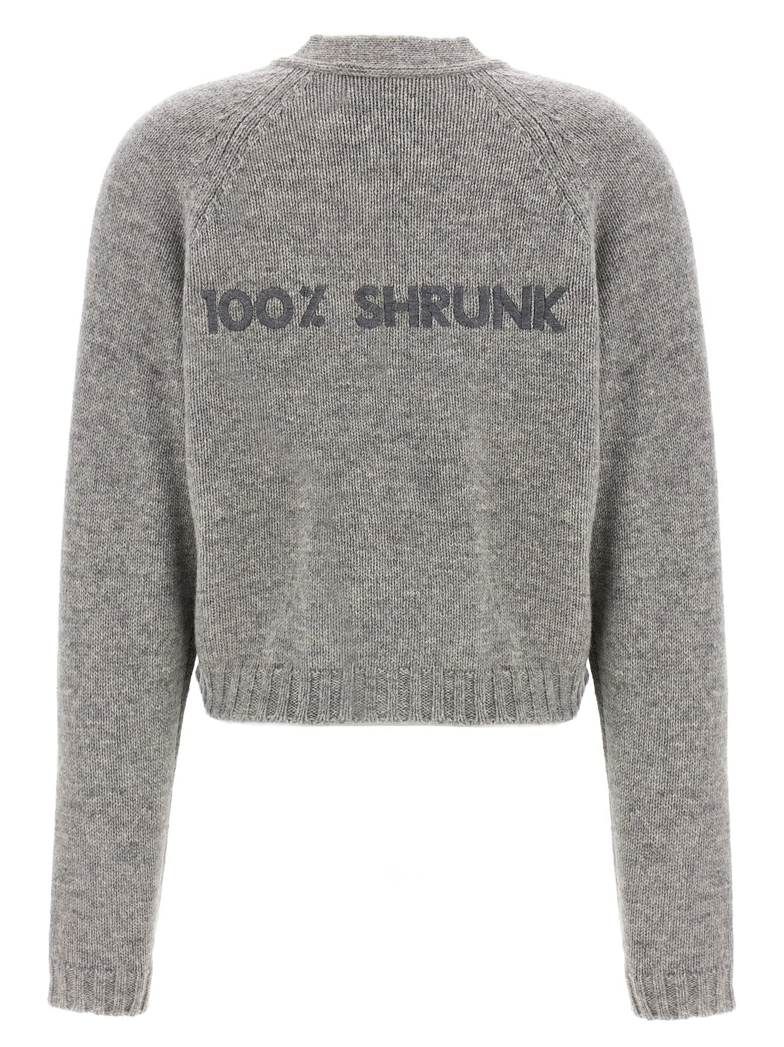 Shop Moschino 100% Shrunk Cardigan In Gray