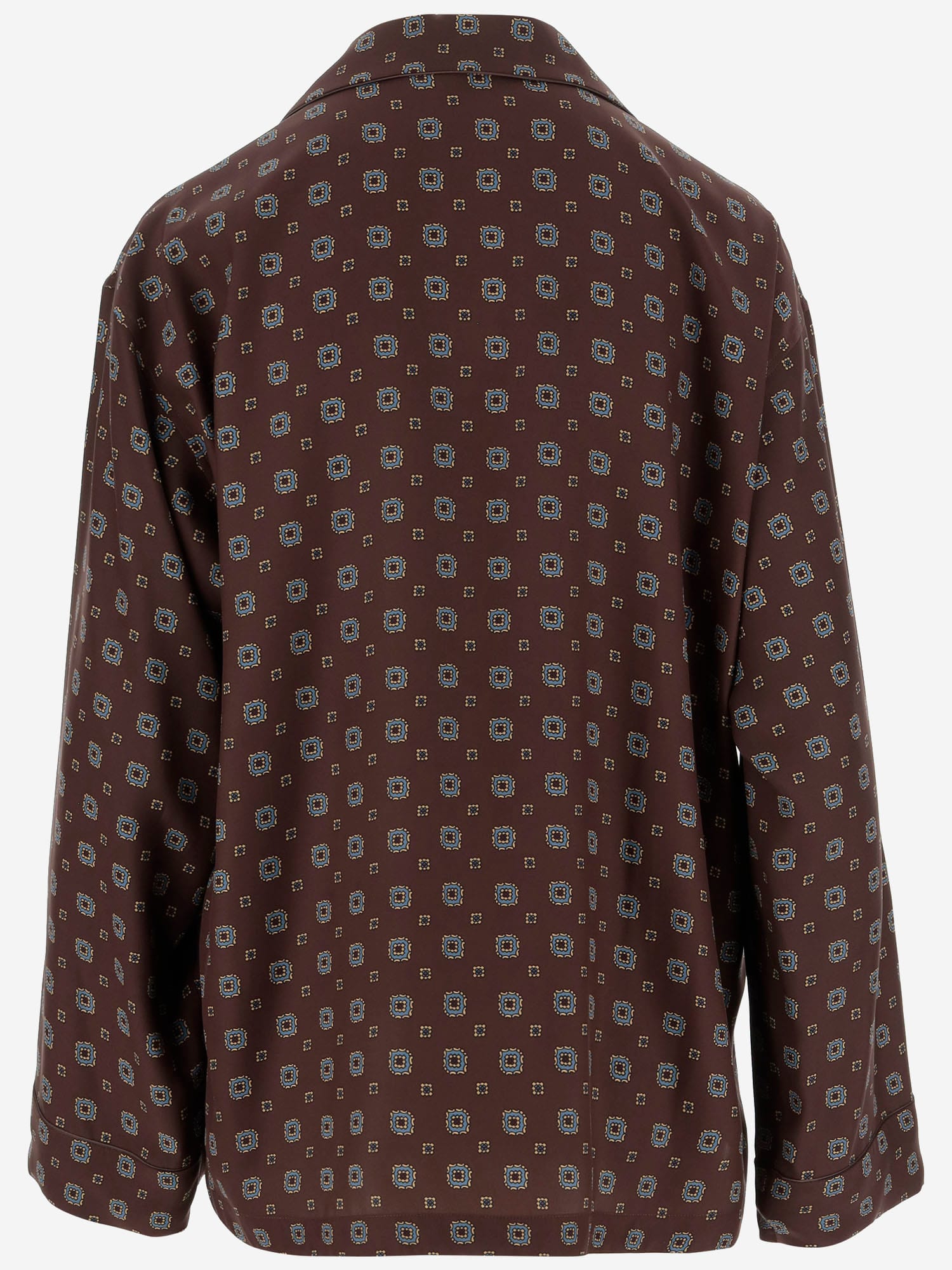 MOSCHINO SILK SHIRT WITH GRAPHIC PATTERN 