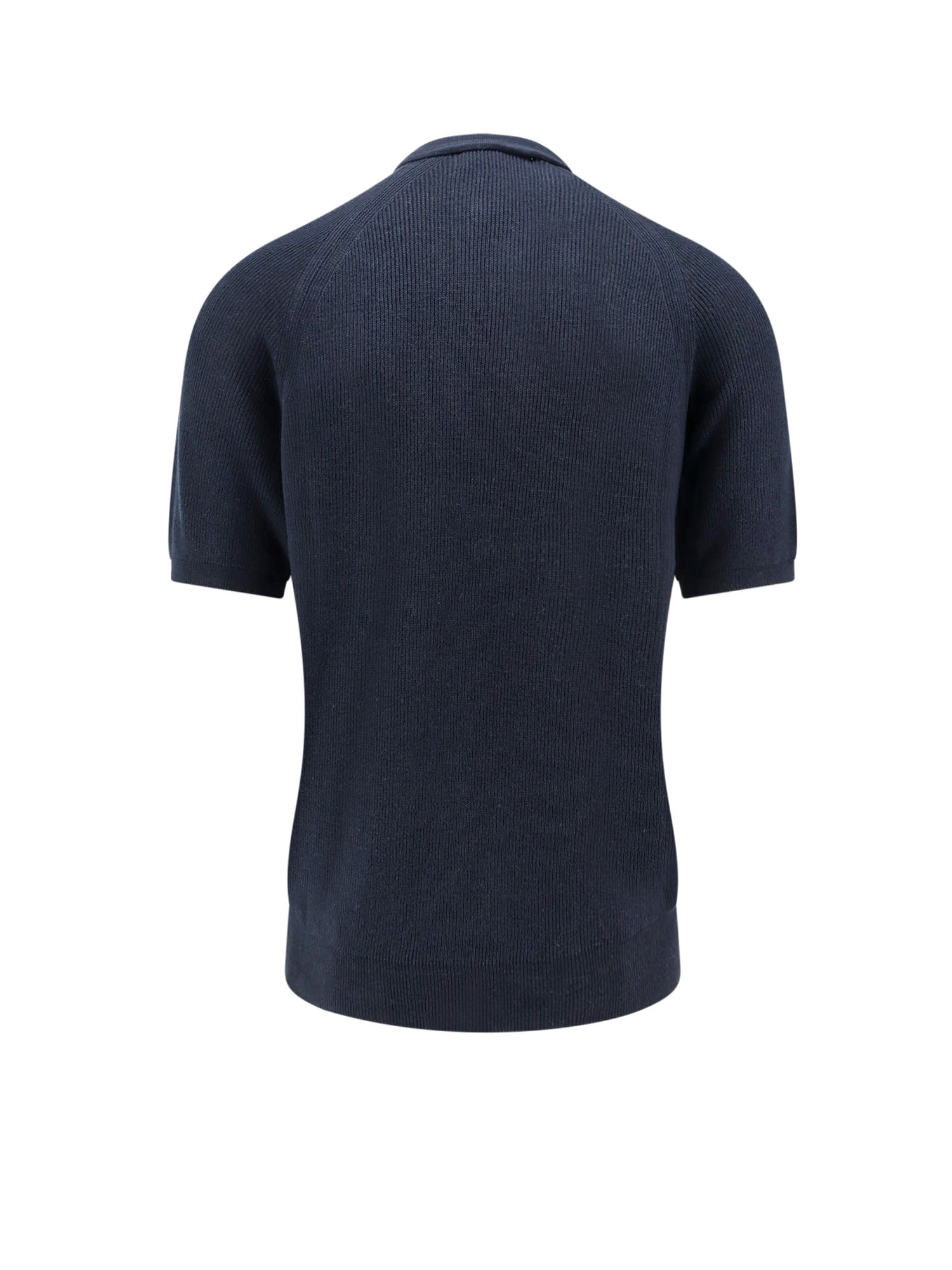Shop Laneus Polo Shirt In Blu Navy