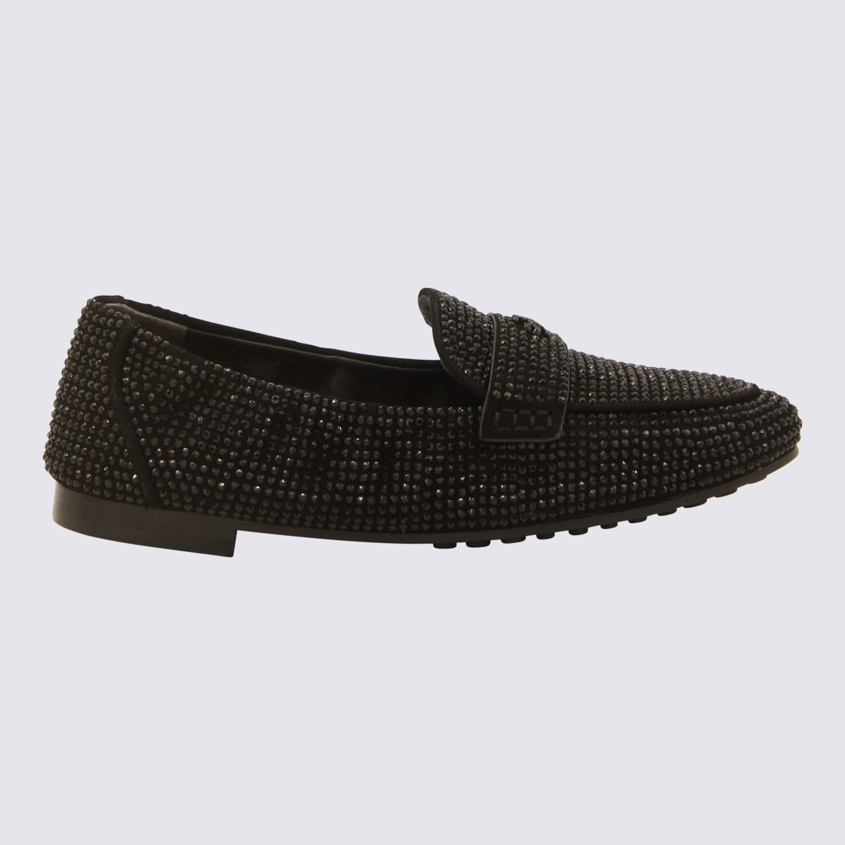 TORY BURCH BLACK LEATHER LOAFERS