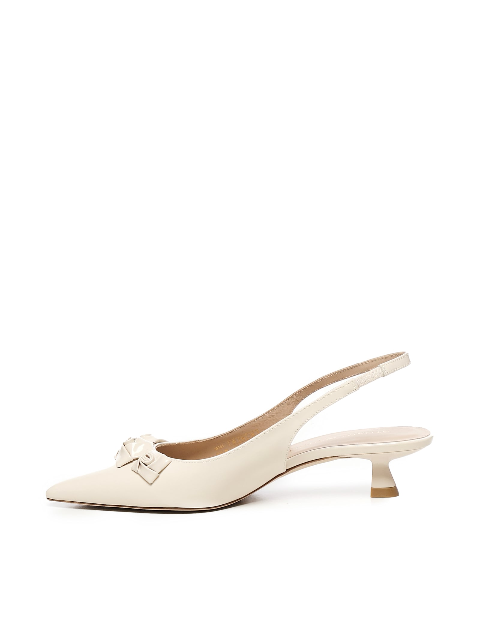 Stuart Weitzman 35mm Rosie Slingback Pumps In White