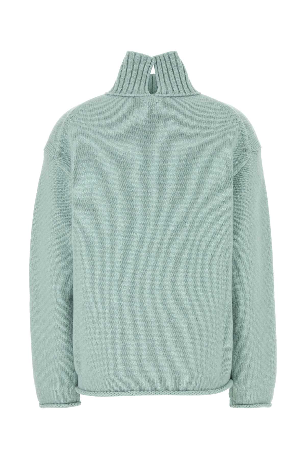 Shop Bottega Veneta Sea Green Cashmere Sweater In Mint