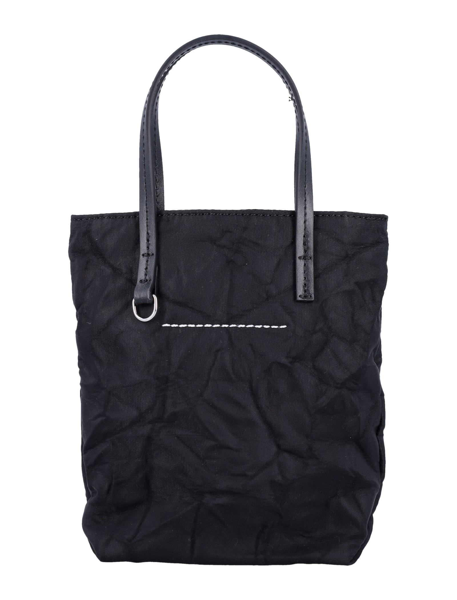 Shop Mm6 Maison Margiela Mini Shopping Bag In Black