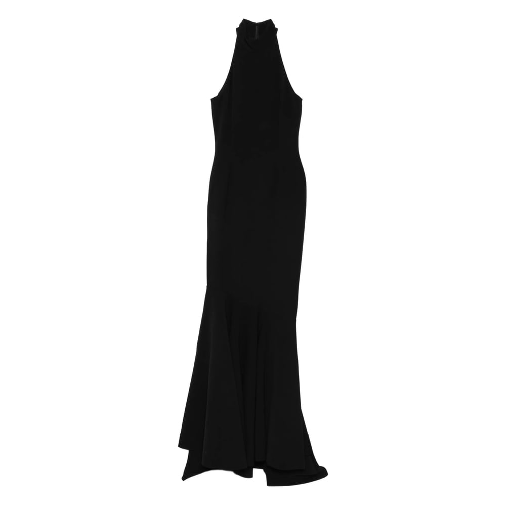 Solace London Halterneck Maxi Dress In Black