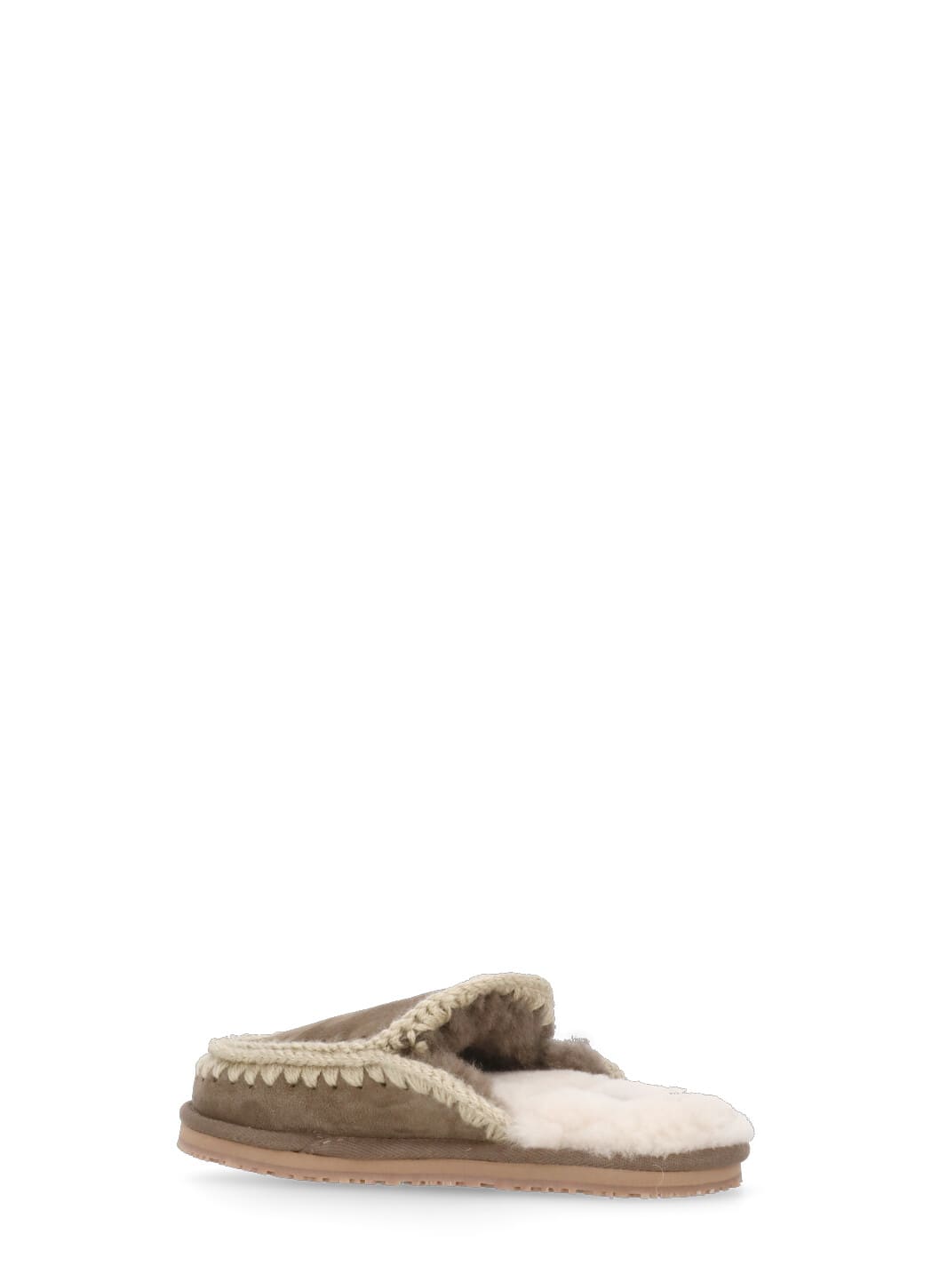 Mou Eskimo Stitch Slippers In Brown