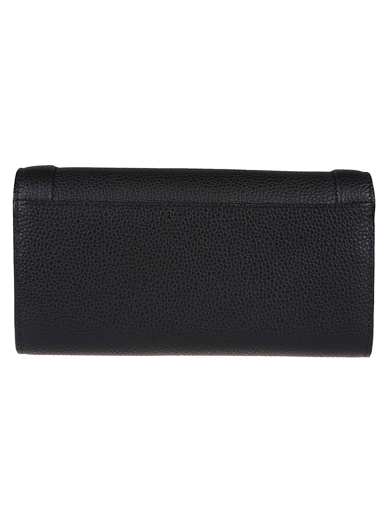 Shop Lancel Ninon Slim Flap Wallet In Black