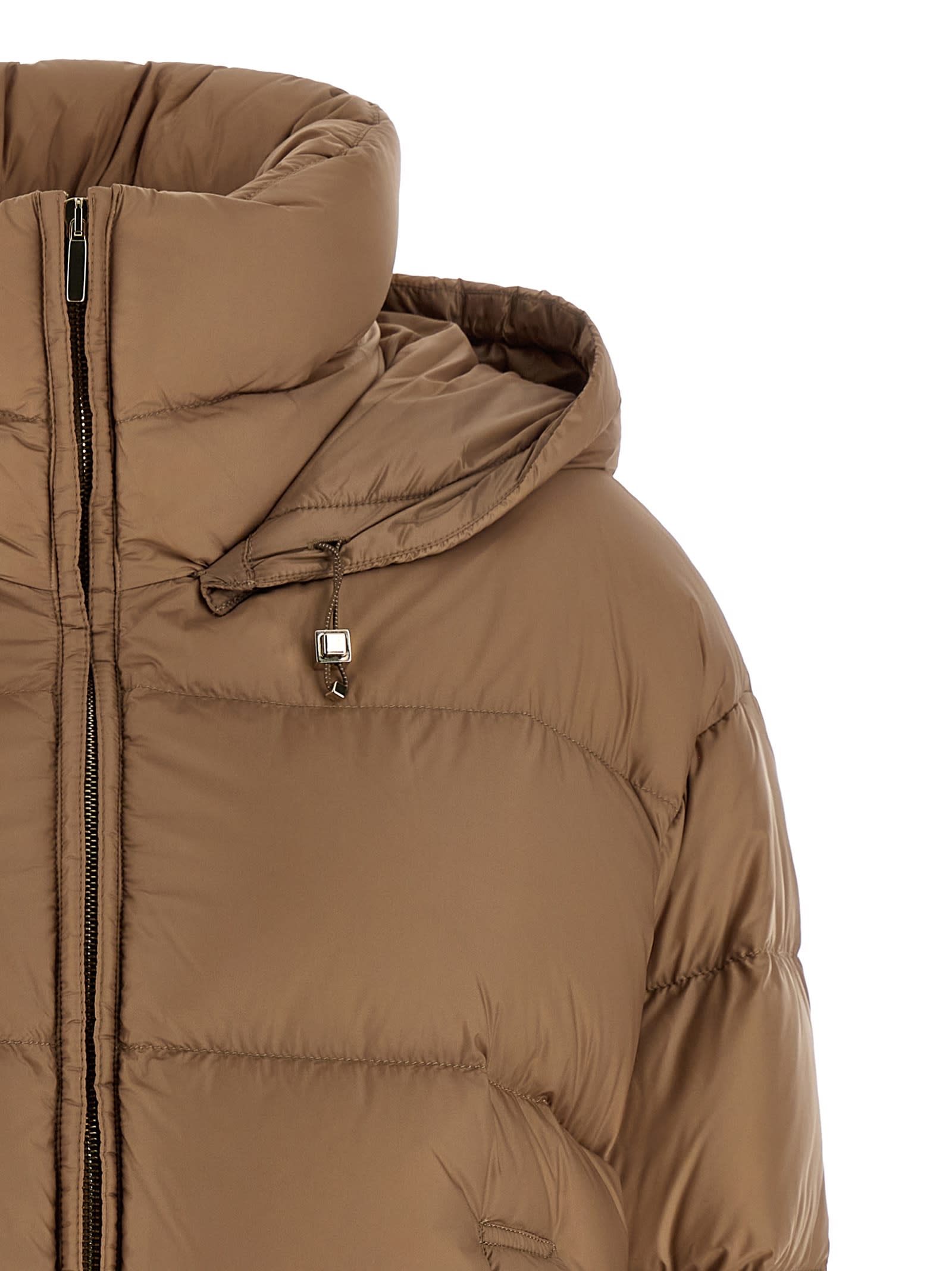 Max Mara The Cube Trebi Down Jacket In Brown