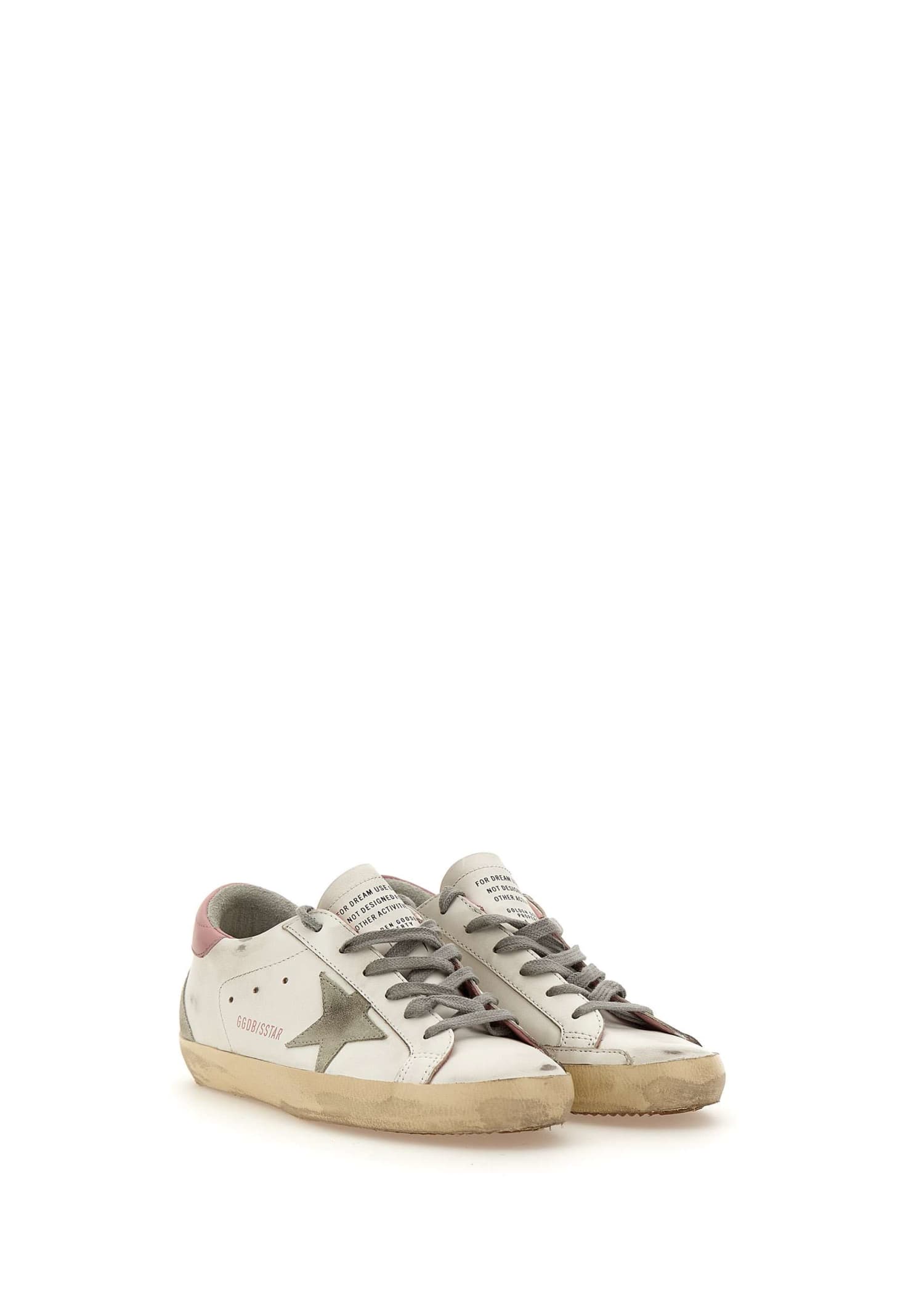 Golden Goose Leather Super-star Sneaker In White/ice/light Pink