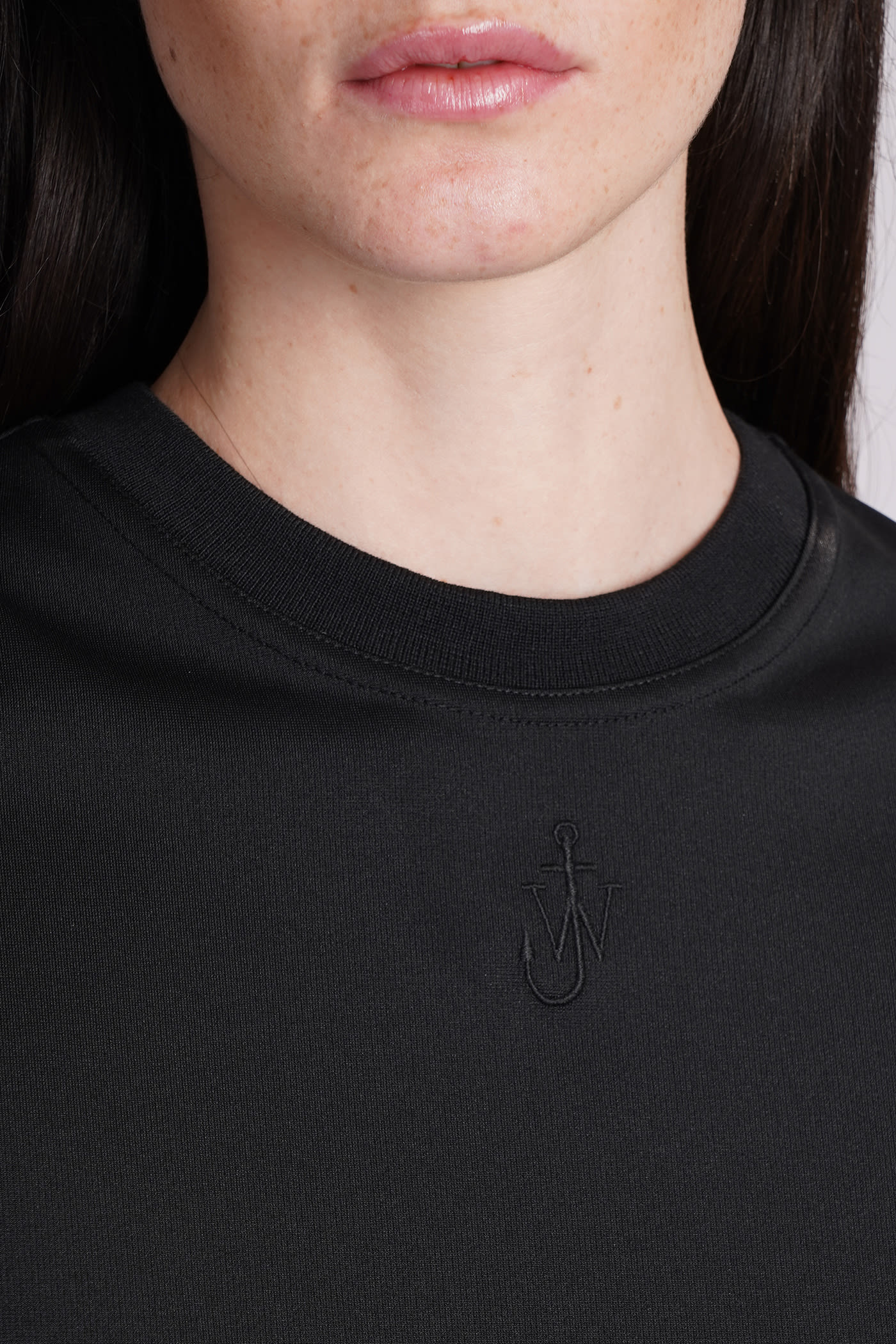 Jw Anderson Stretch Crew Neck Sleeveless Top In Black