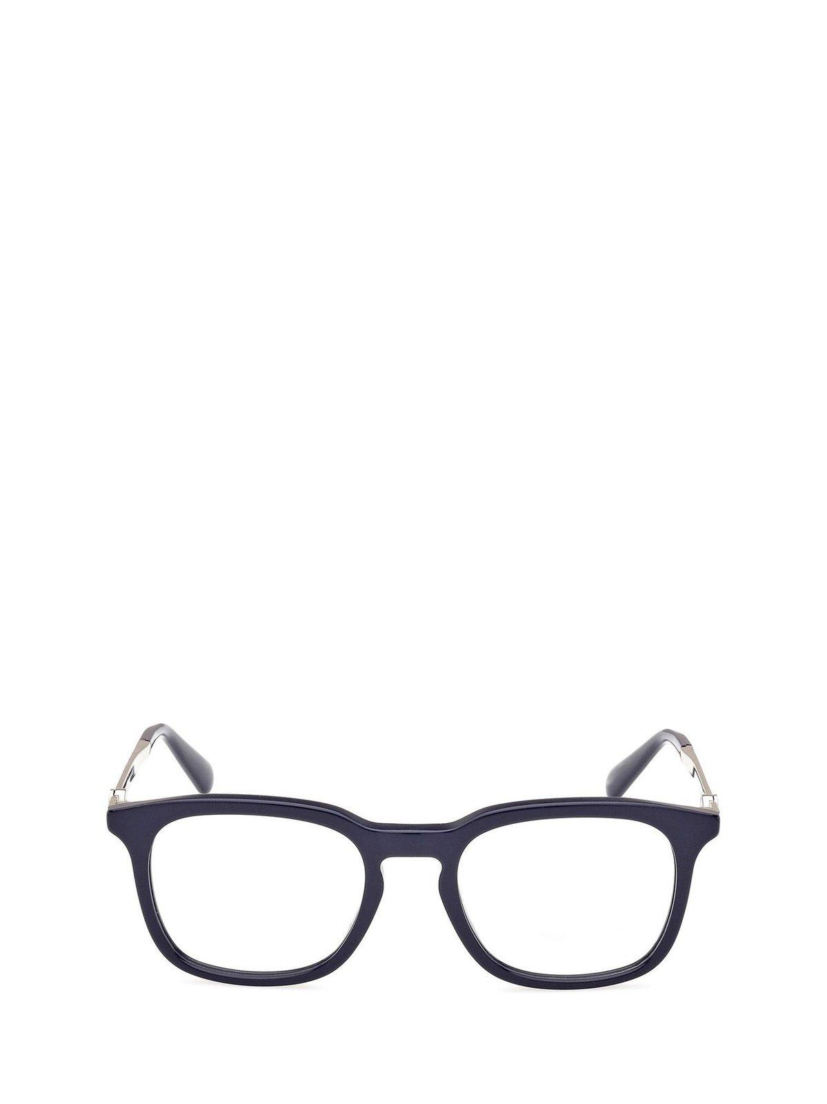 Shop Moncler Square Frame Glasses In 090