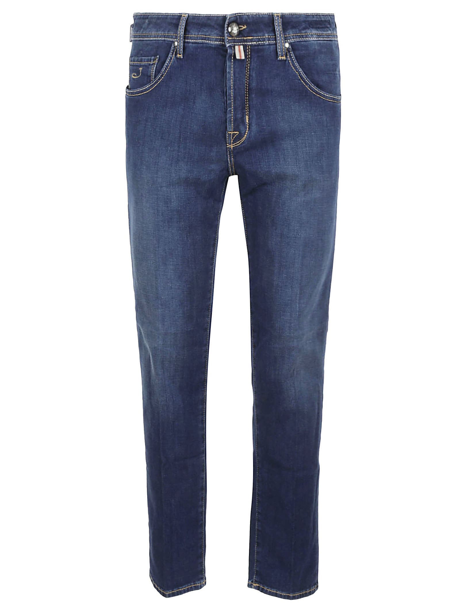Jacob Cohen Fitted Buttoned Jeans In Denim
