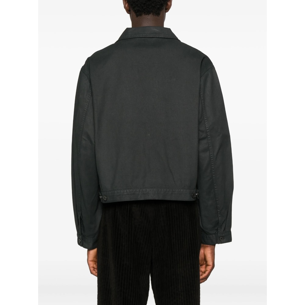 Lemaire Black Trucker Denim Jacket In Black