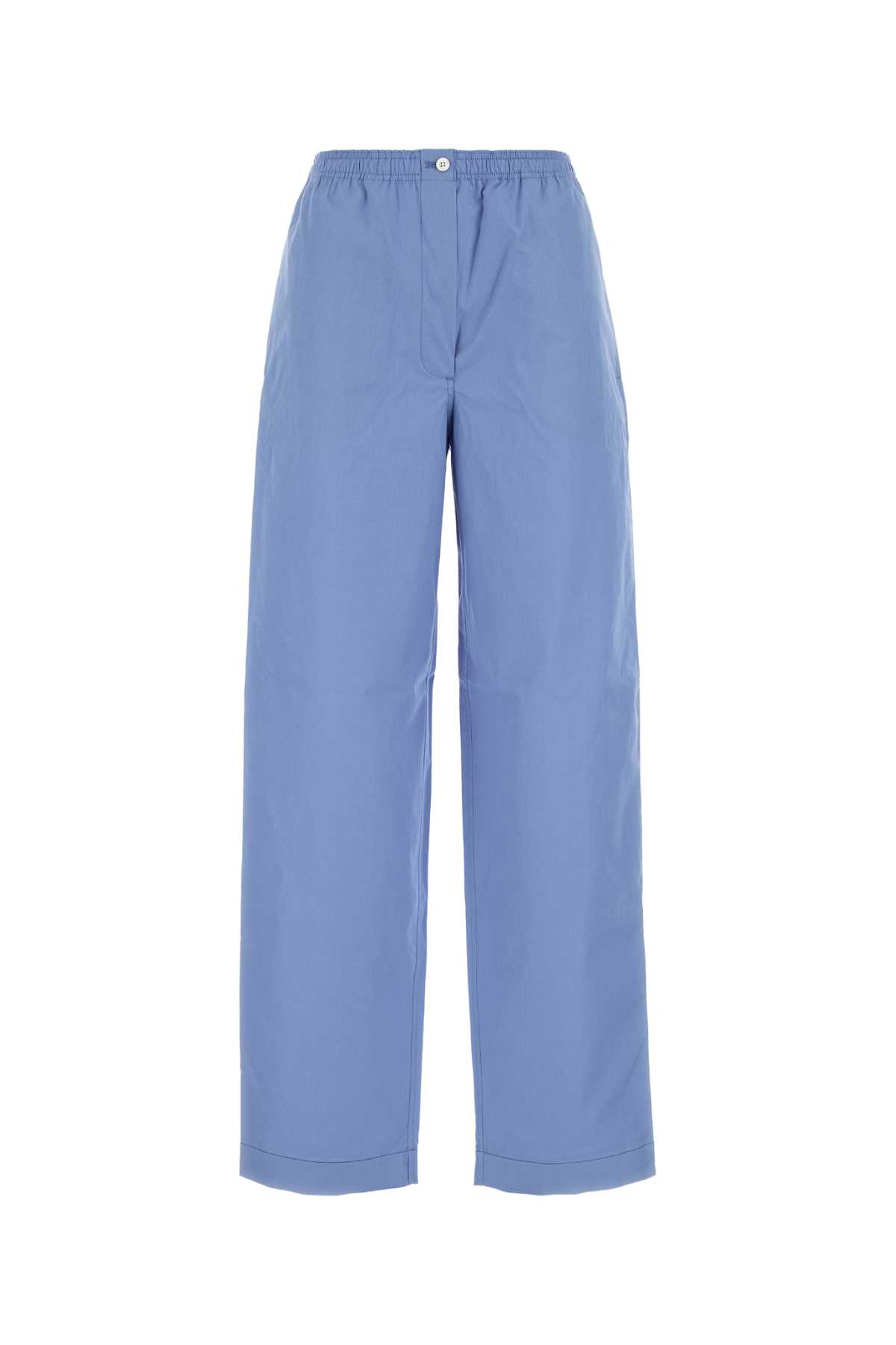 MIU MIU CERULEAN BLUE POPLIN PYJAMA PANT