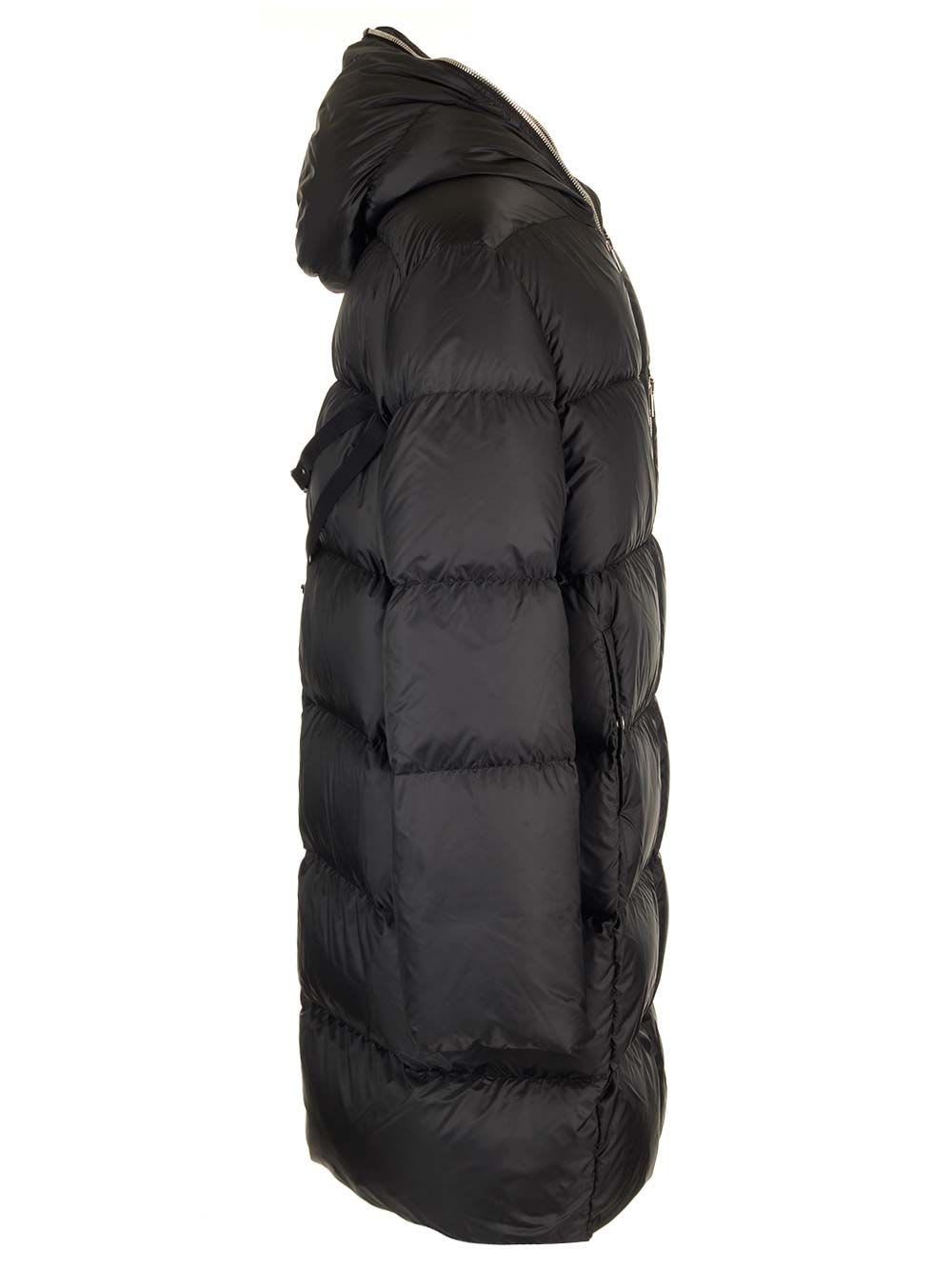 Shop Moncler Genius Gimp Long Down Jacket In Black