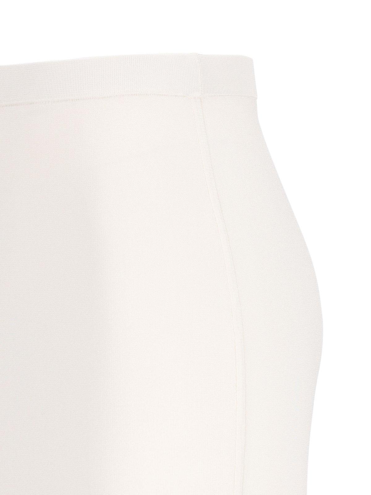Shop Saint Laurent High Waist Pencil Skirt In White