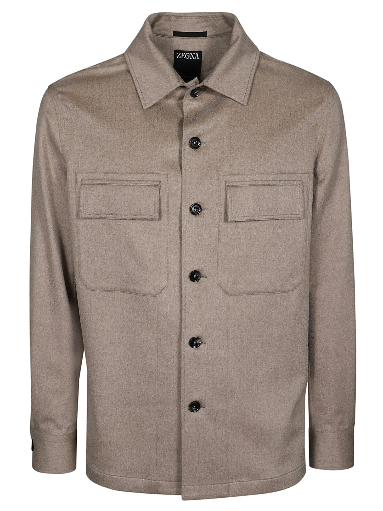 Shop Zegna Oasi Cashmere Overshirt In G Taupe