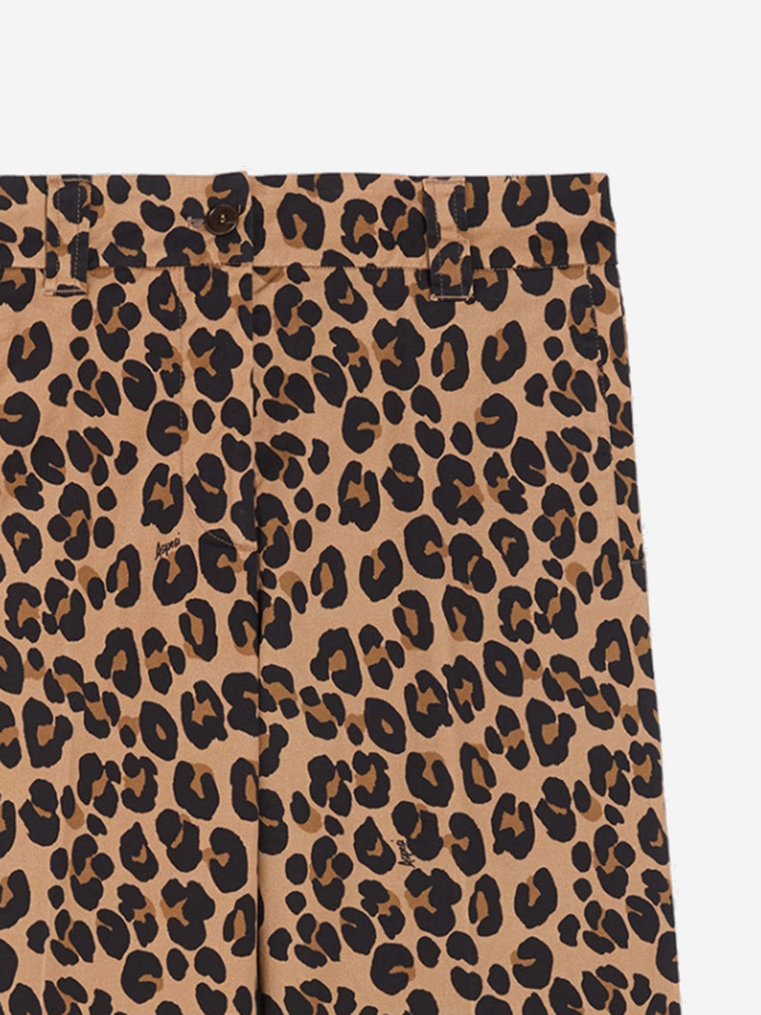 Aspesi Stretch Cotton Pants With Leopard Print